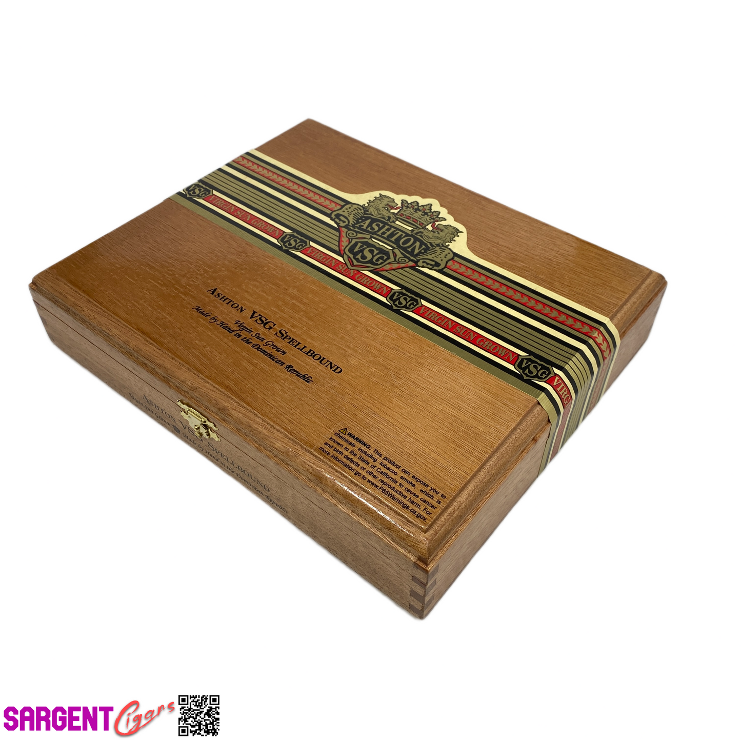 Ashton VSG Spellbound Empty Wooden Cigar Box 10x8.5x2.25