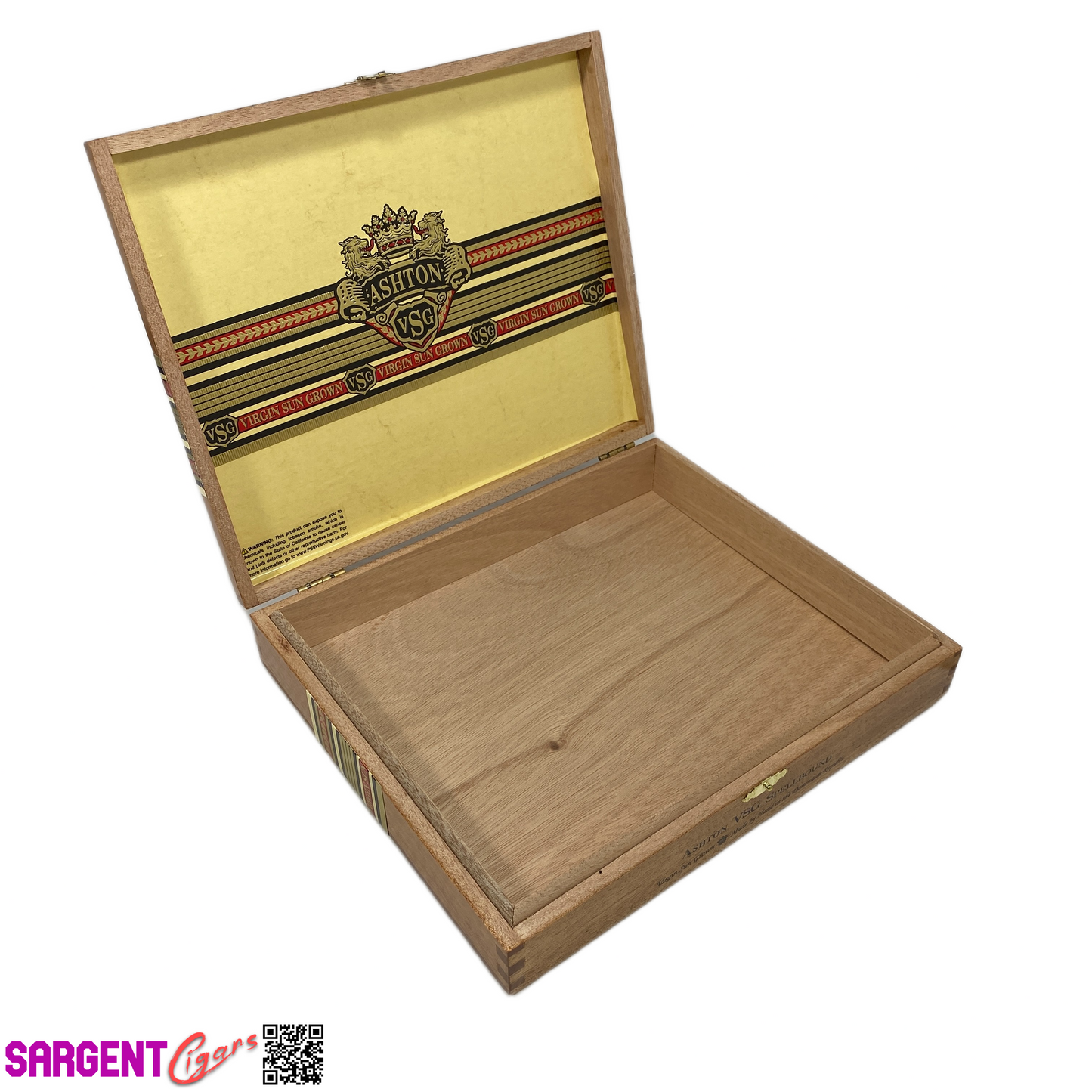 Ashton VSG Spellbound Empty Wooden Cigar Box 10x8.5x2.25