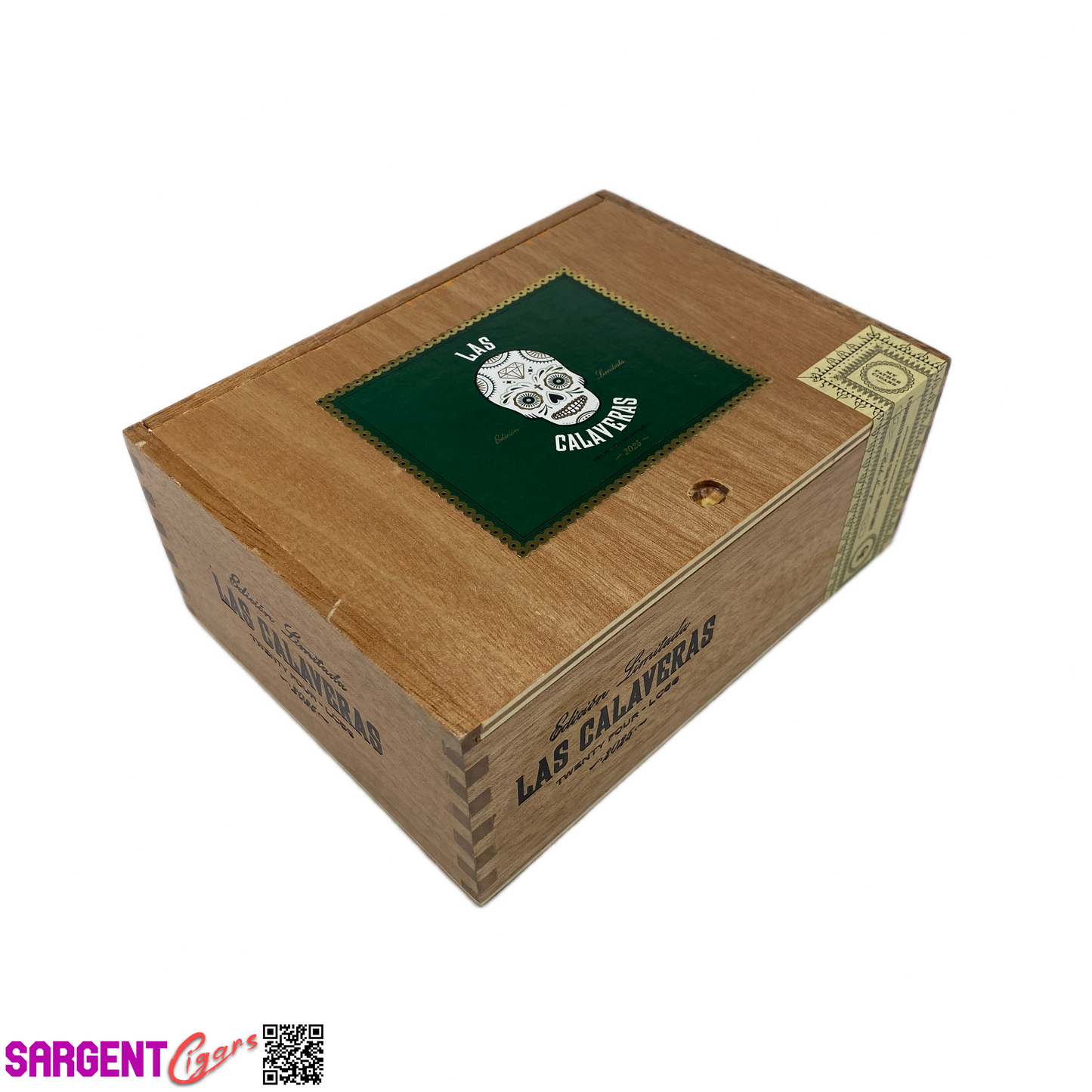 Las Calaveras 2025 LC56 Empty Wooden Cigar Box 7.75x5.75x3