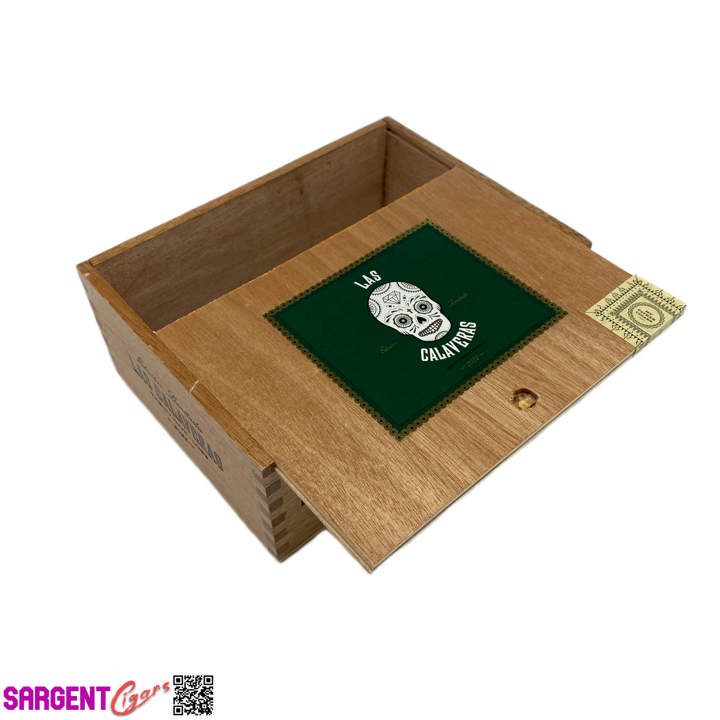 Las Calaveras 2025 LC56 Empty Wooden Cigar Box 7.75x5.75x3