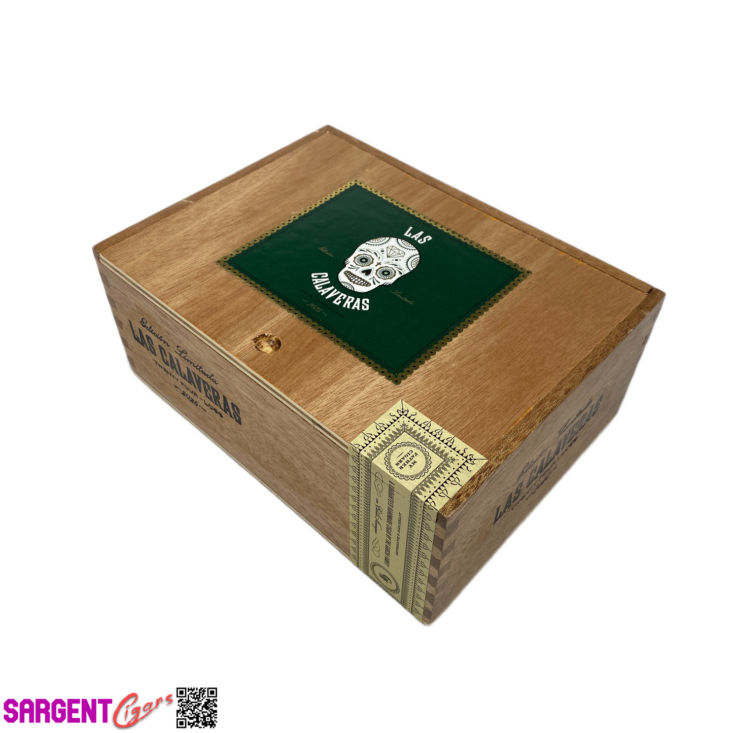 Las Calaveras 2025 LC56 Empty Wooden Cigar Box 7.75x5.75x3