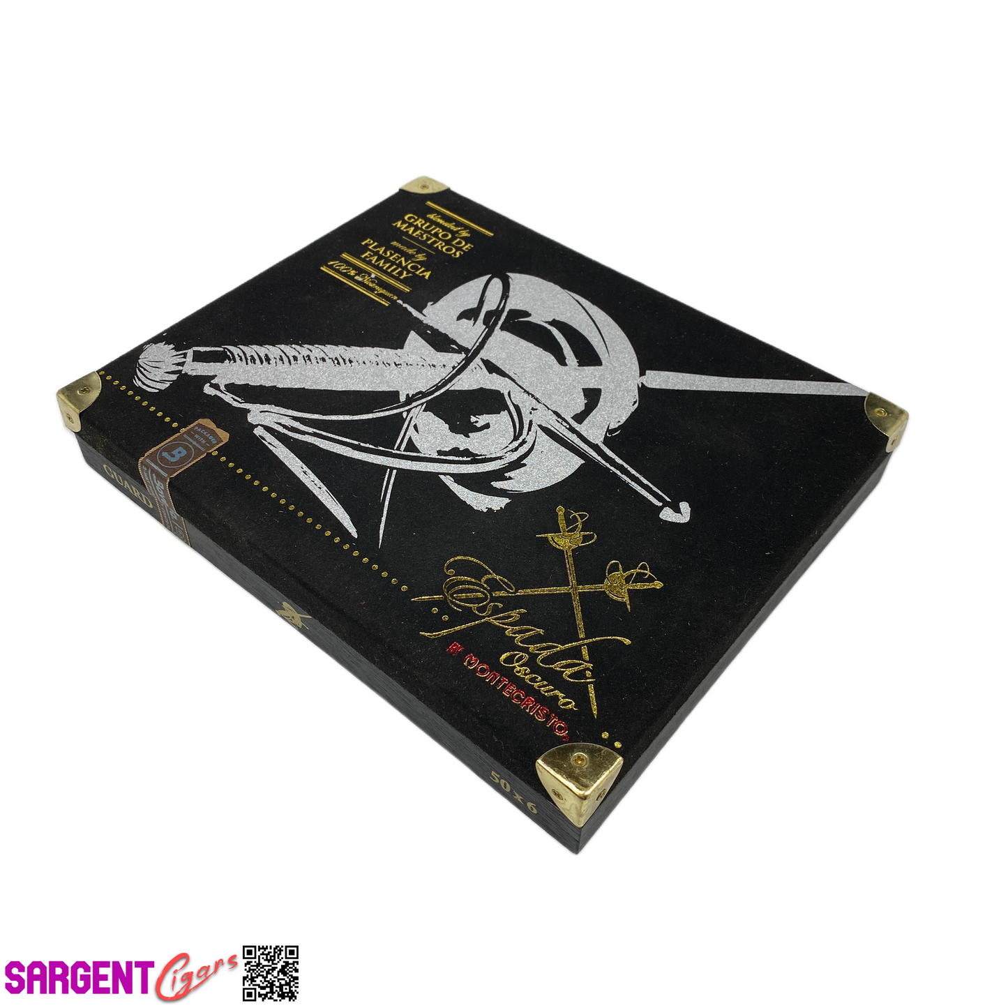 Montecristo Espada Oscuro Guard Empty Wooden Cigar Box 8.75x7.25x1.5