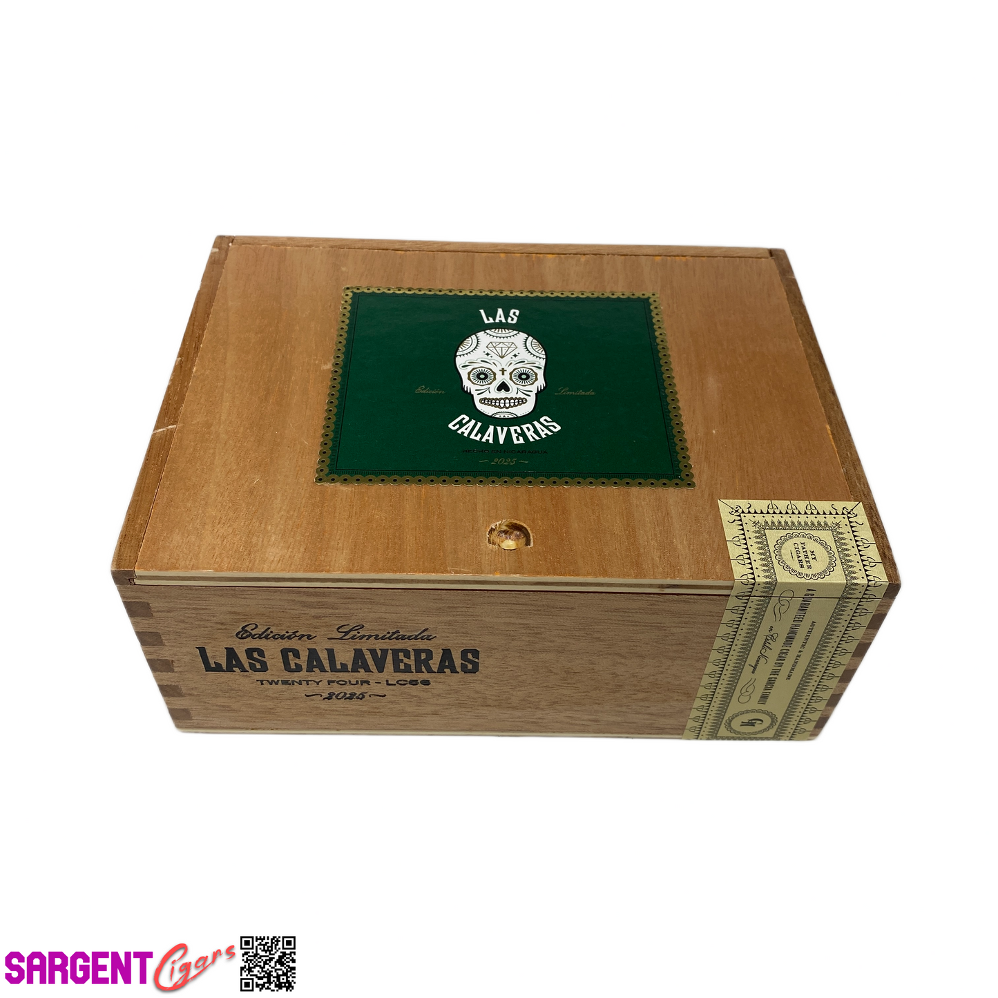 Las Calaveras 2025 LC56 Empty Wooden Cigar Box 7.75x5.75x3