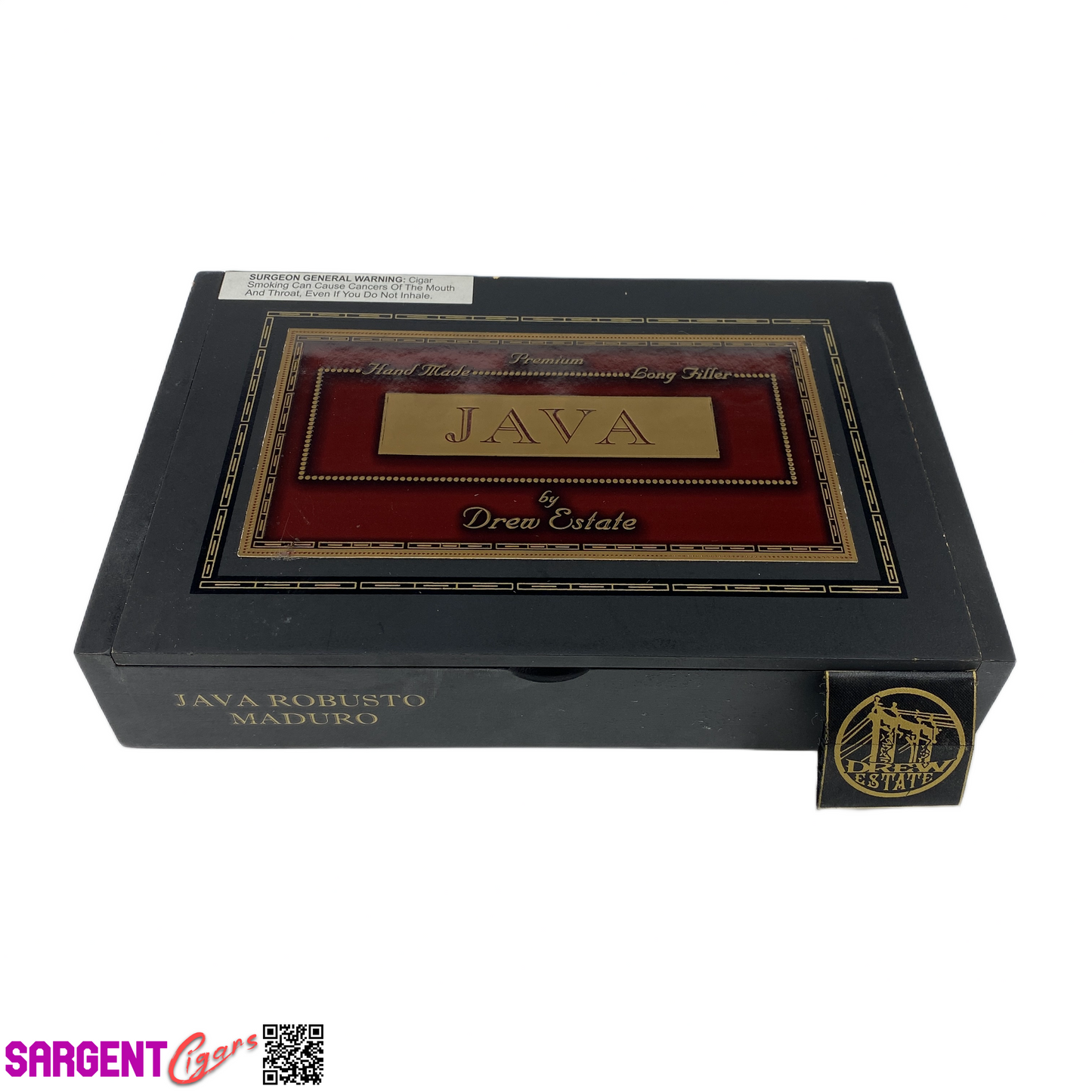 Java Maduro Robusto Empty Wooden Cigar Box 10x6.75x2