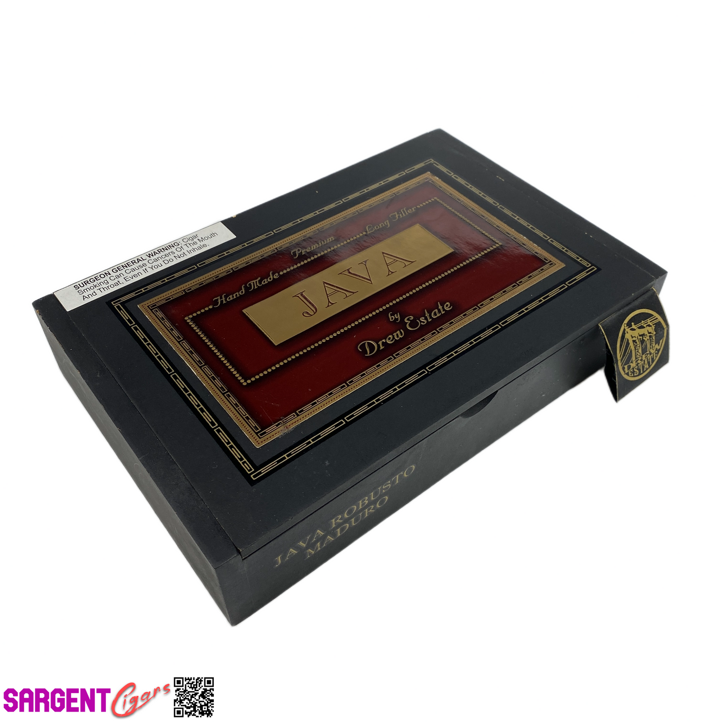 Java Maduro Robusto Empty Wooden Cigar Box 10x6.75x2