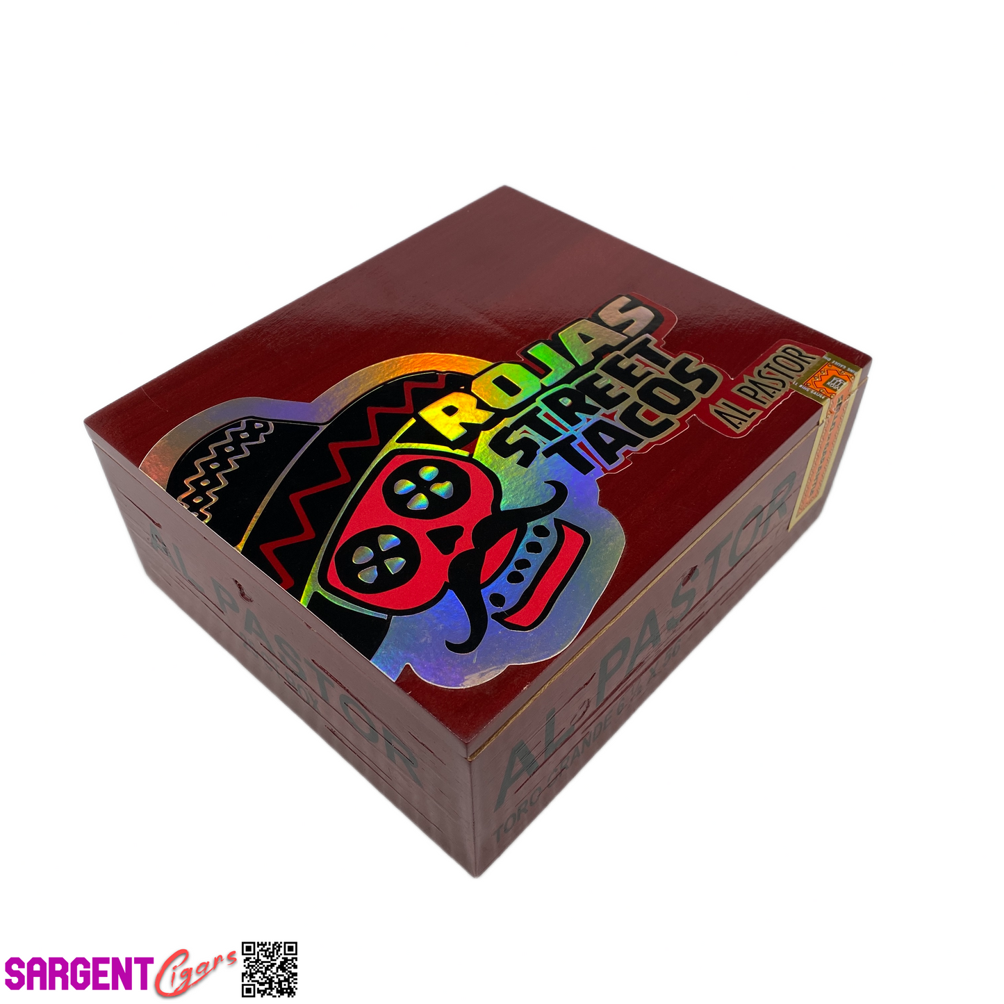 Rojas Street Tacos Al Pastor Toro Grande Empty Wooden Cigar Box 8.5x7.5x3.25