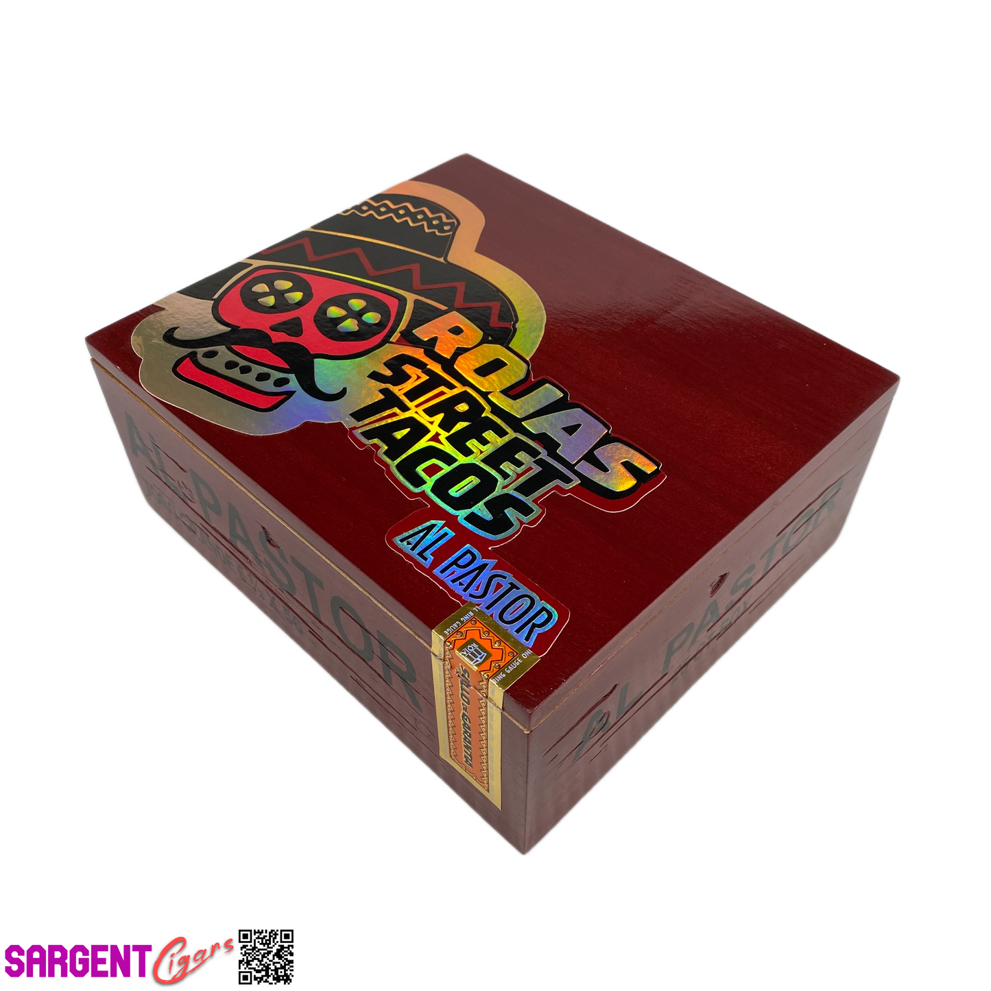 Rojas Street Tacos Al Pastor Toro Grande Empty Wooden Cigar Box 8.5x7.5x3.25