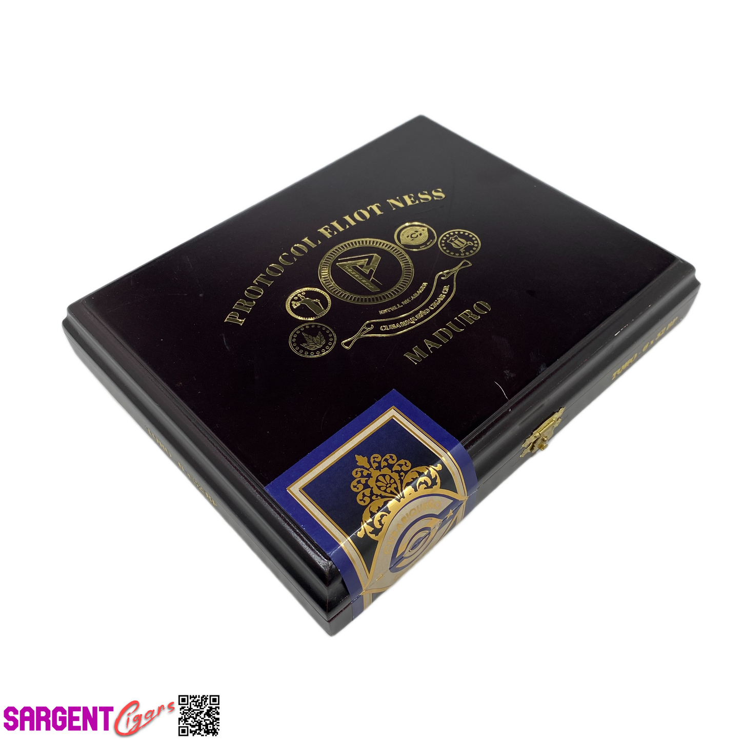 Protocol Eliot Ness Maduro Toro Empty Wooden Cigar Box 9x7x1.5