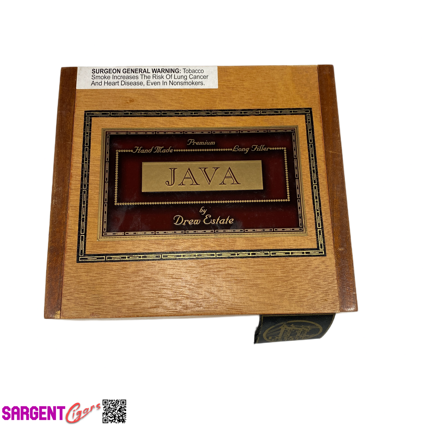 Java Latte Petite Corona Empty Wooden Cigar Box 7x6.25x3