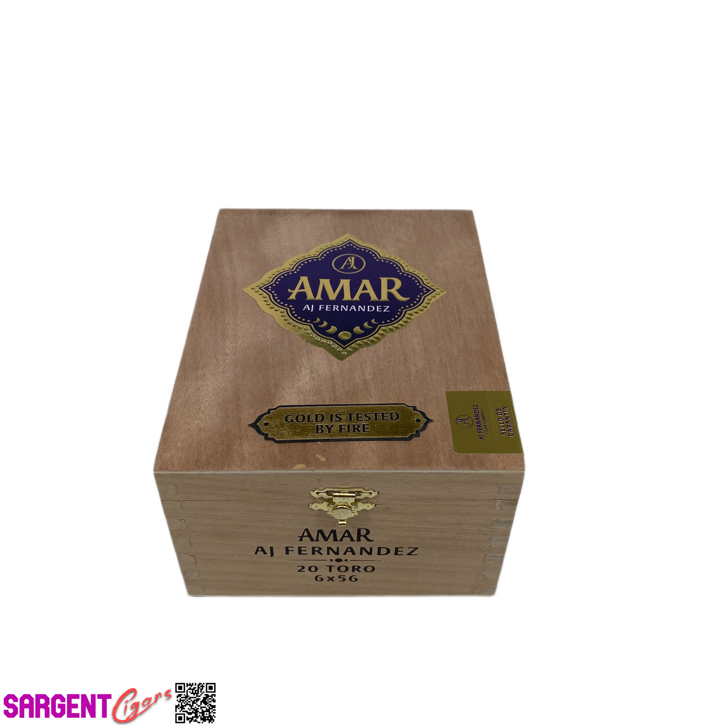 Aj Fernandez Amar Toro Empty Wooden Cigar Box 5.5x7.25x3.75