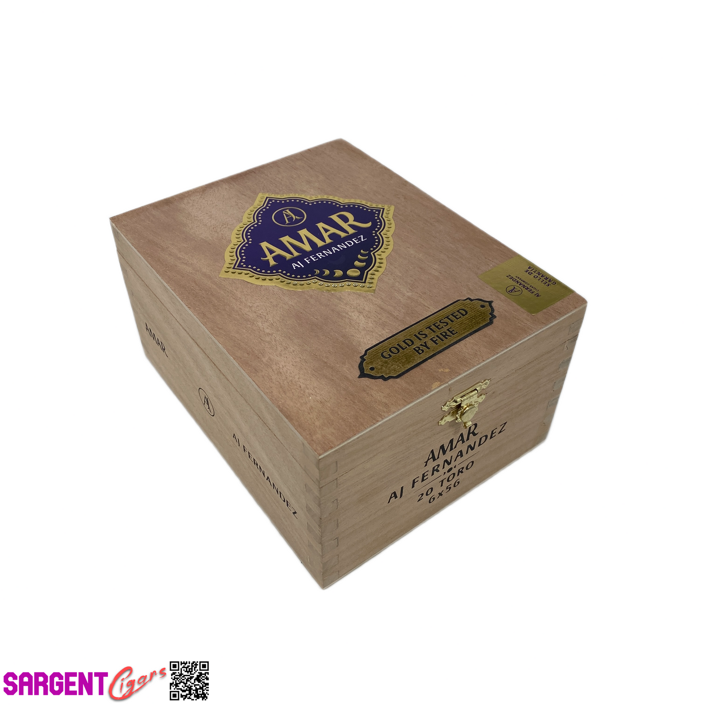 Aj Fernandez Amar Toro Empty Wooden Cigar Box 5.5x7.25x3.75