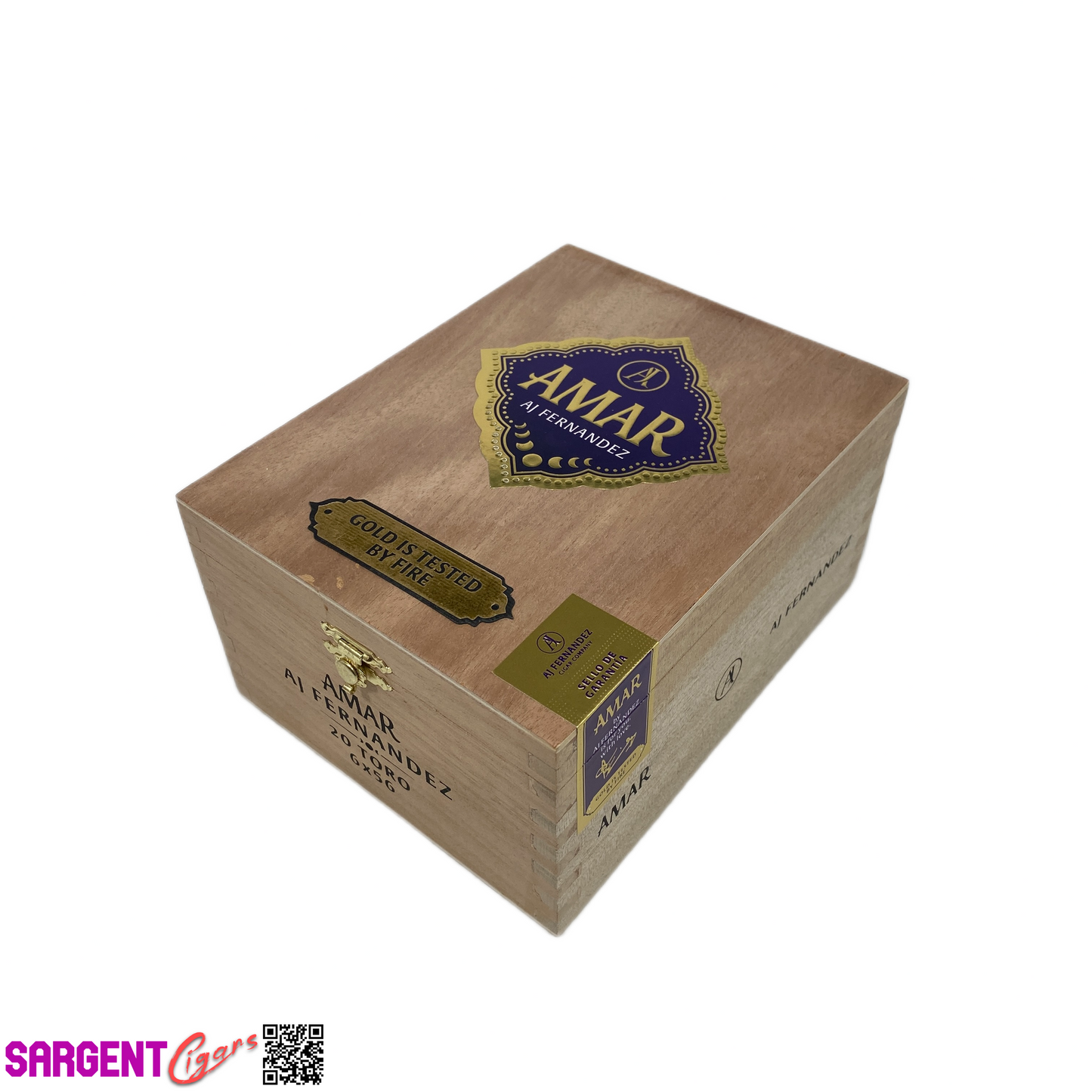 Aj Fernandez Amar Toro Empty Wooden Cigar Box 5.5x7.25x3.75