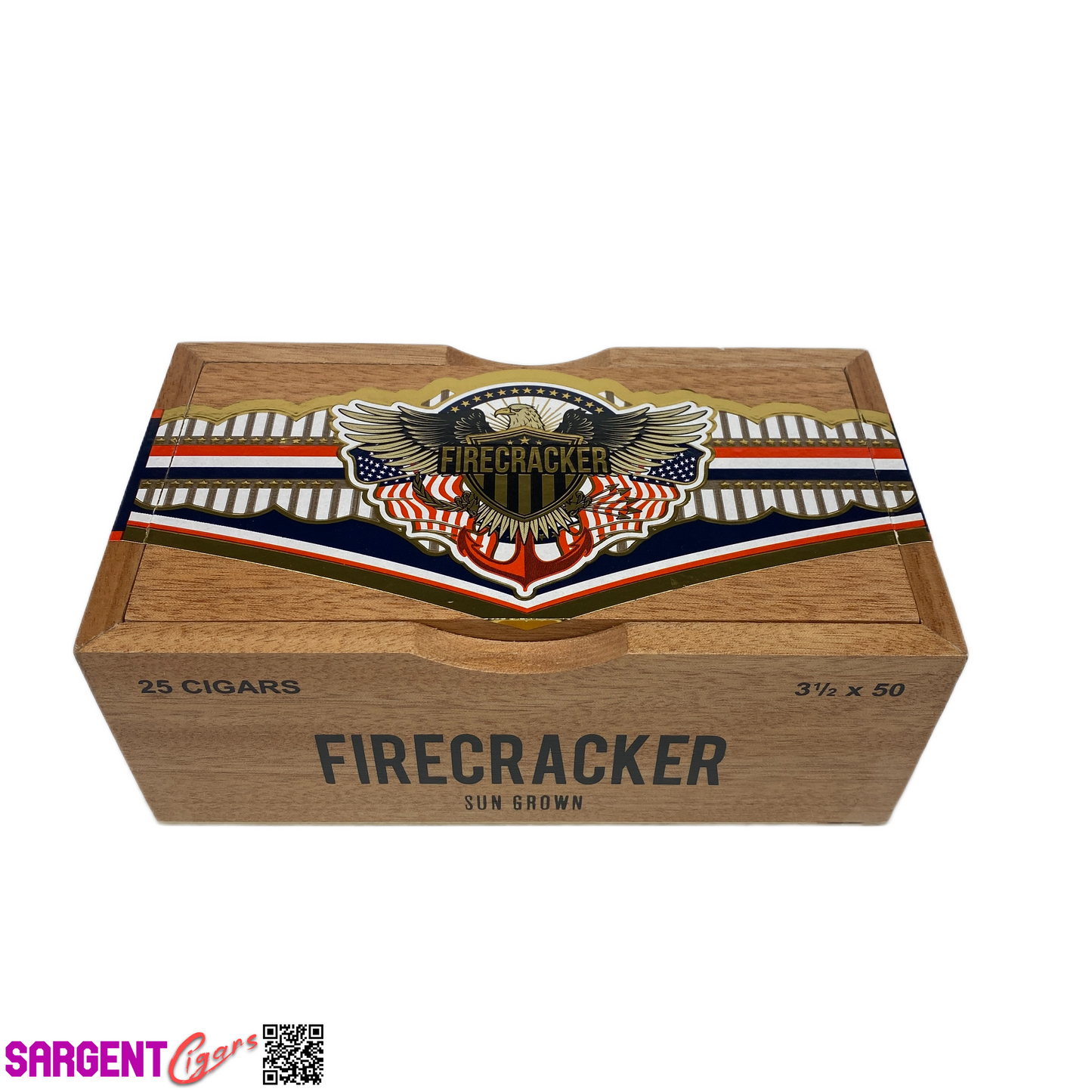 United Cigars Firecracker Empty Wooden Cigar Box 8.25x4.75x3.25
