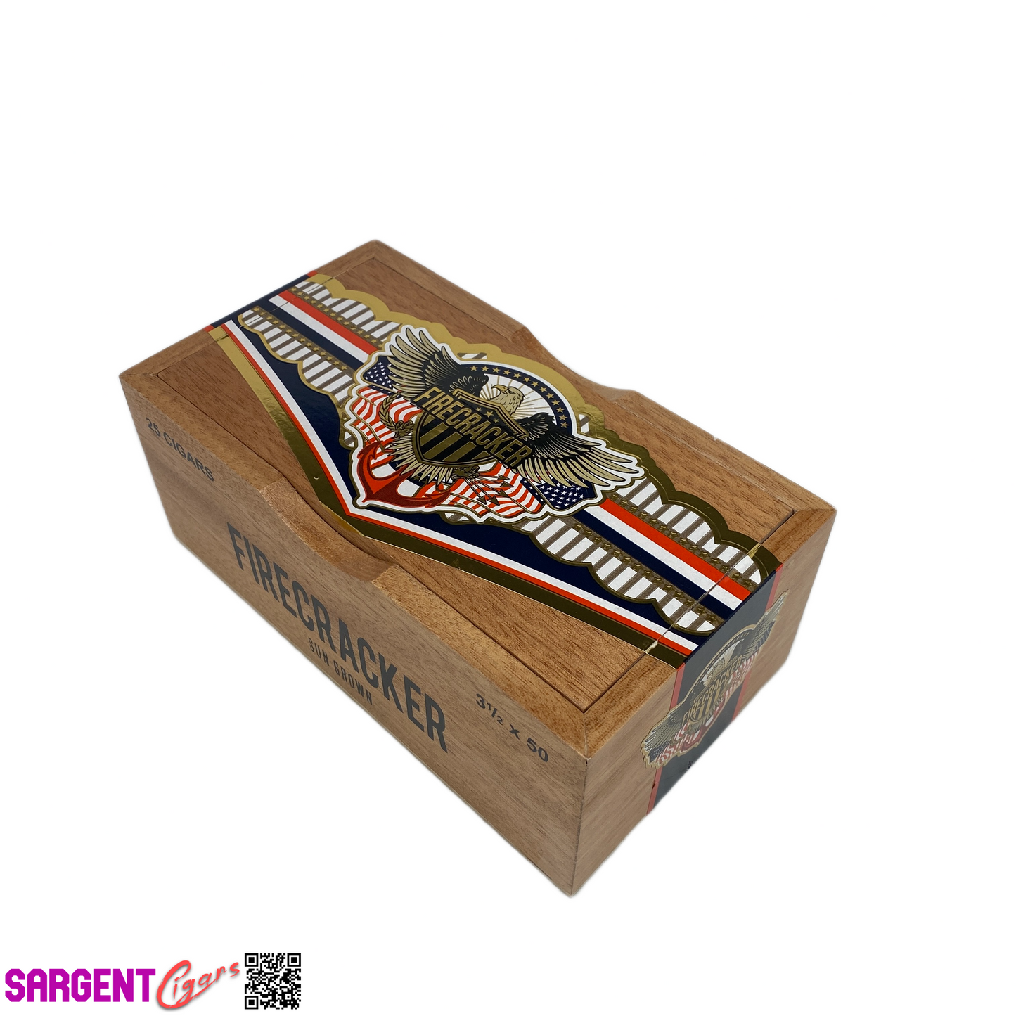 United Cigars Firecracker Empty Wooden Cigar Box 8.25x4.75x3.25