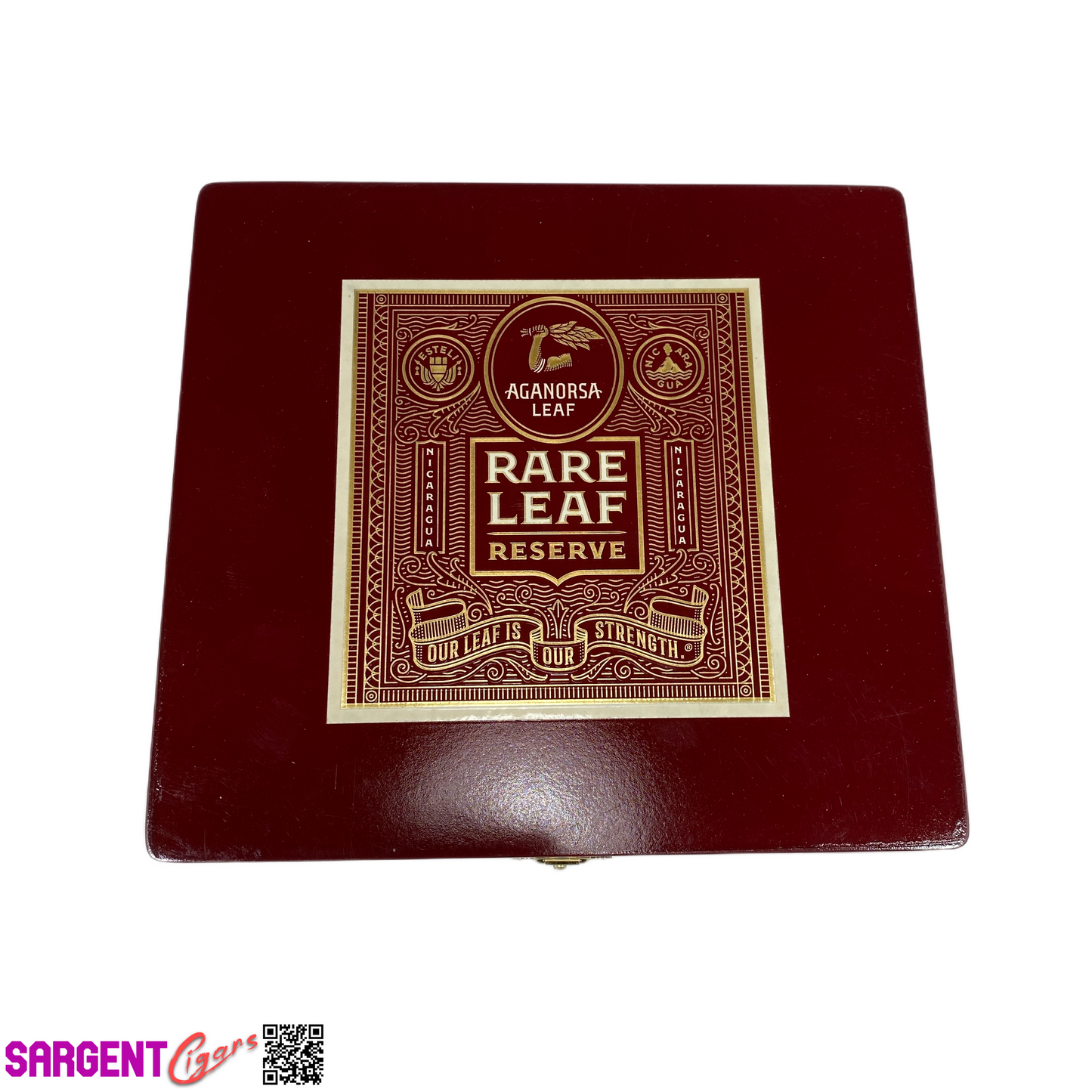 Aganorsa Leaf Rare Leaf Corojo Toro Empty Wooden Cigar Box 7.75x7.25x2