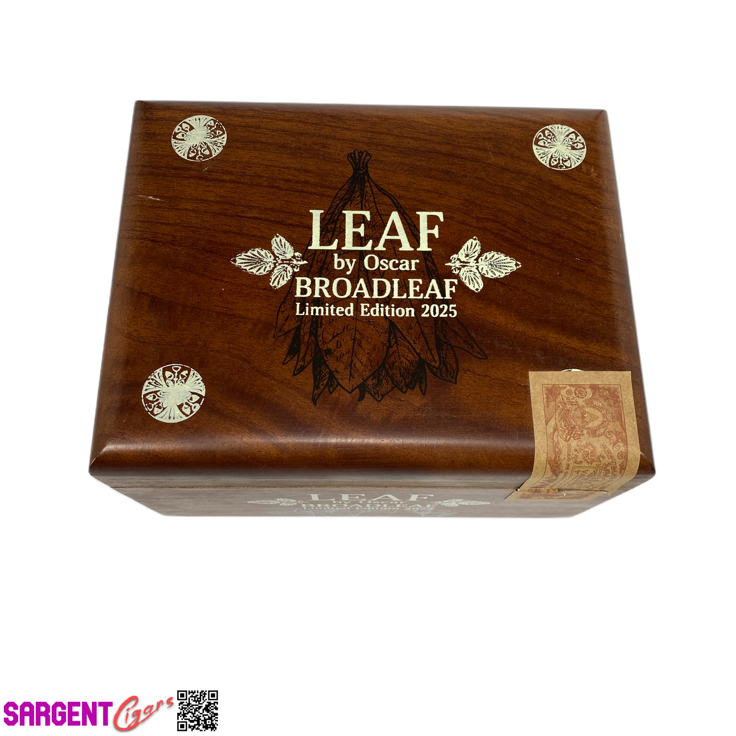 Oscar Valladares Leaf Broadleaf 2025 Empty Wooden Cigar Box 7.5x5.75x4.5