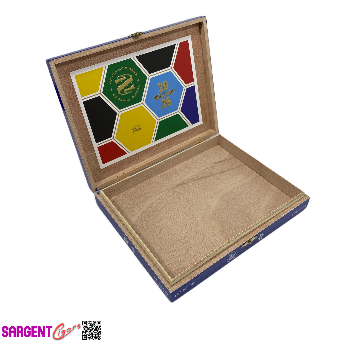 Ozgener World Cup 2026 Empty Wooden Cigar Box 8.5x7x1.5