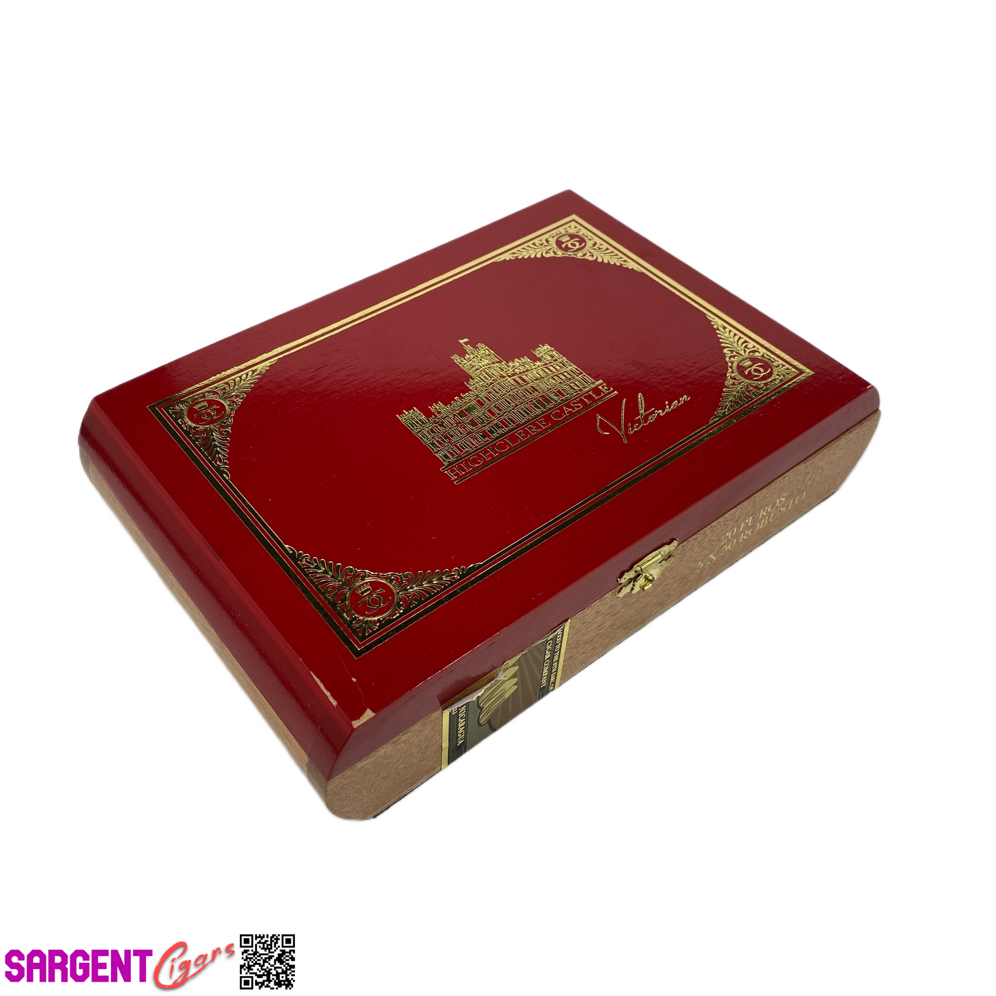 Highclere Castle Robusto Empty Wooden Cigar Box 9.25x6.25x2 (1)