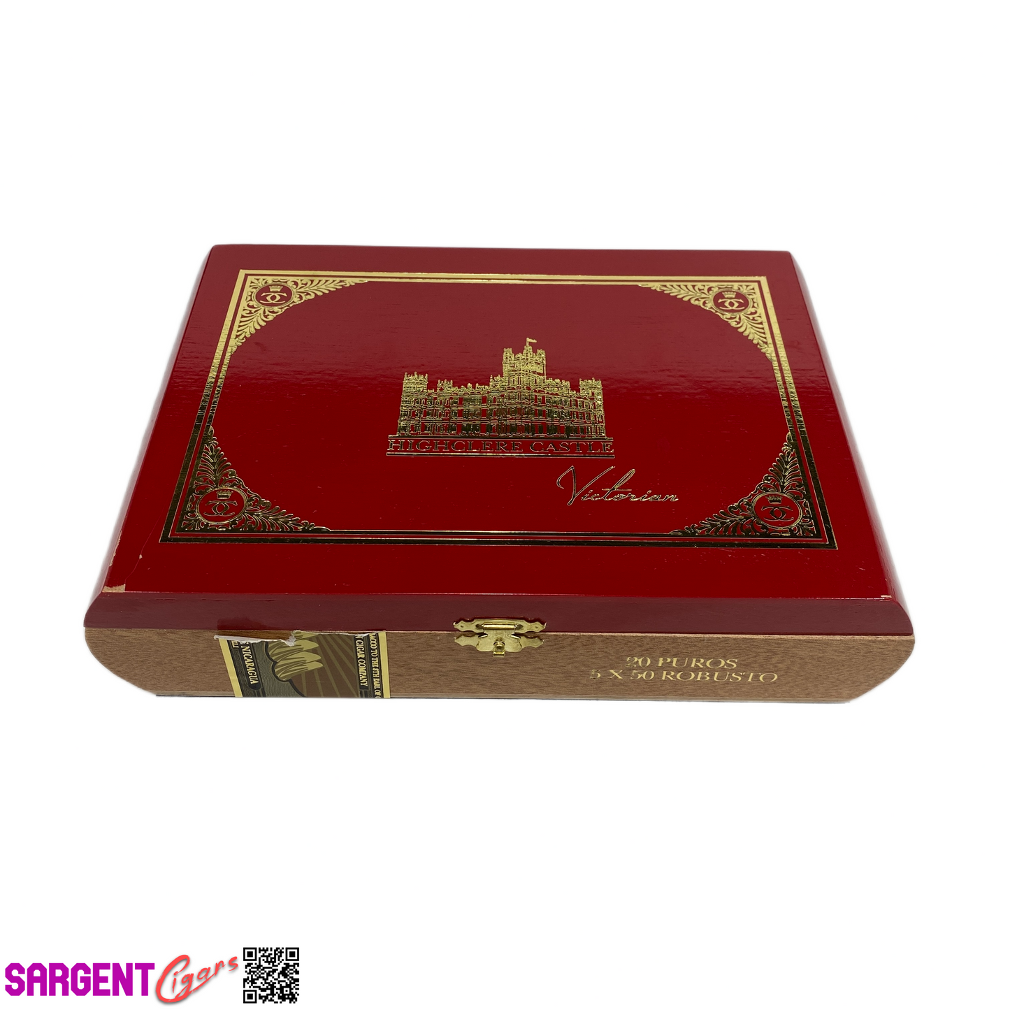 Highclere Castle Robusto Empty Wooden Cigar Box 9.25x6.25x2 (1)