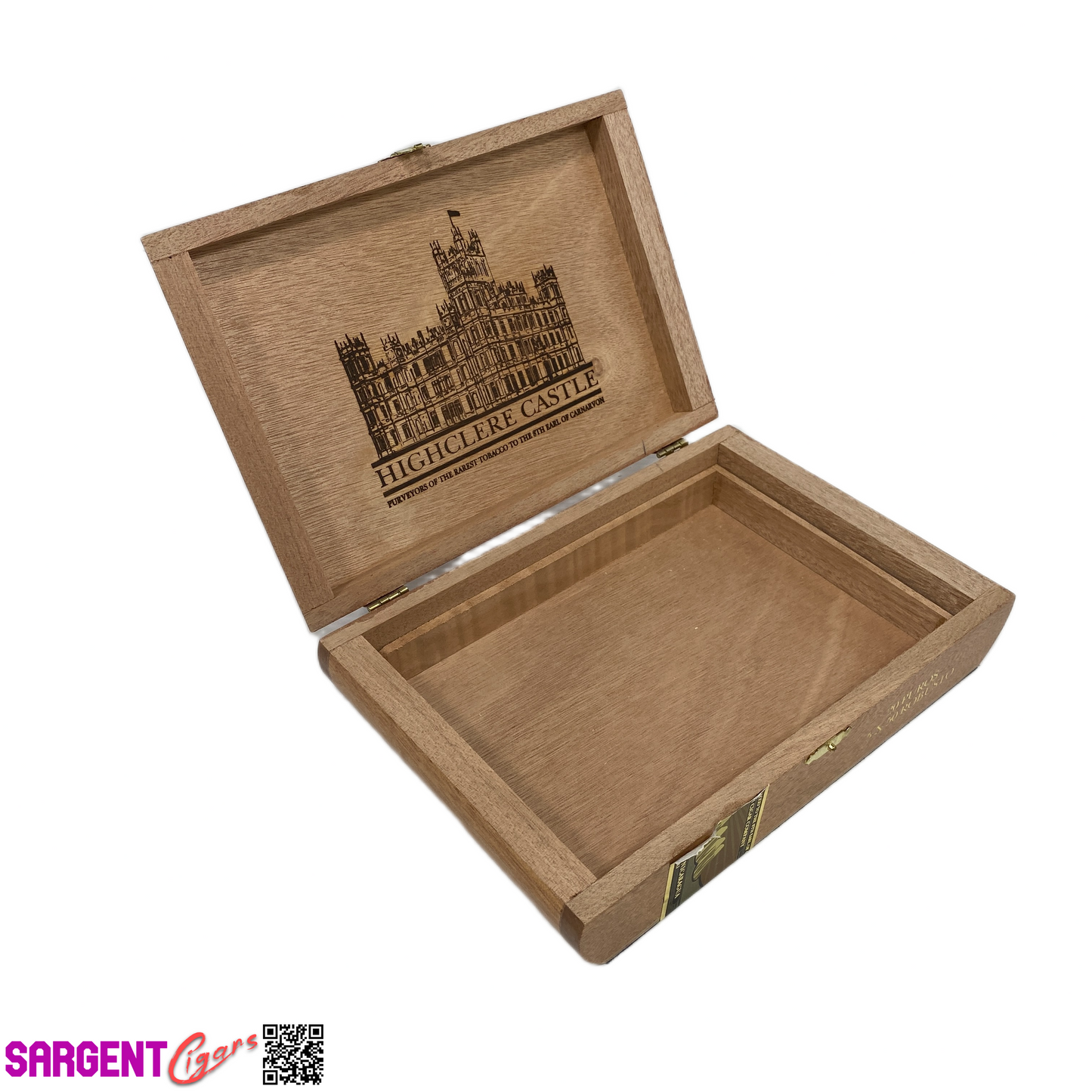 Highclere Castle Robusto Empty Wooden Cigar Box 9.25x6.25x2 (1)