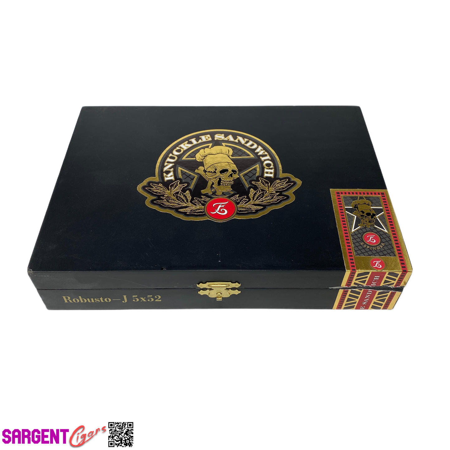 Guy Fieri Knuckle Sandwich Maduro Robusto Empty Wooden Cigar Box 8.5x6.25x1.75