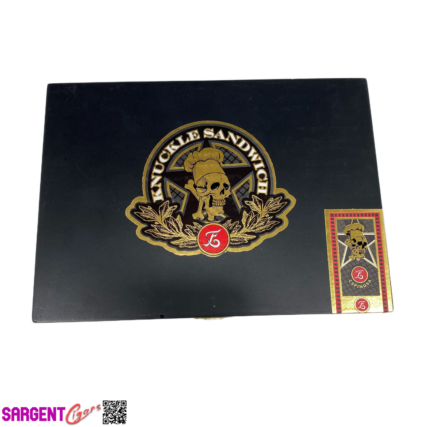Guy Fieri Knuckle Sandwich Maduro Robusto Empty Wooden Cigar Box 8.5x6.25x1.75