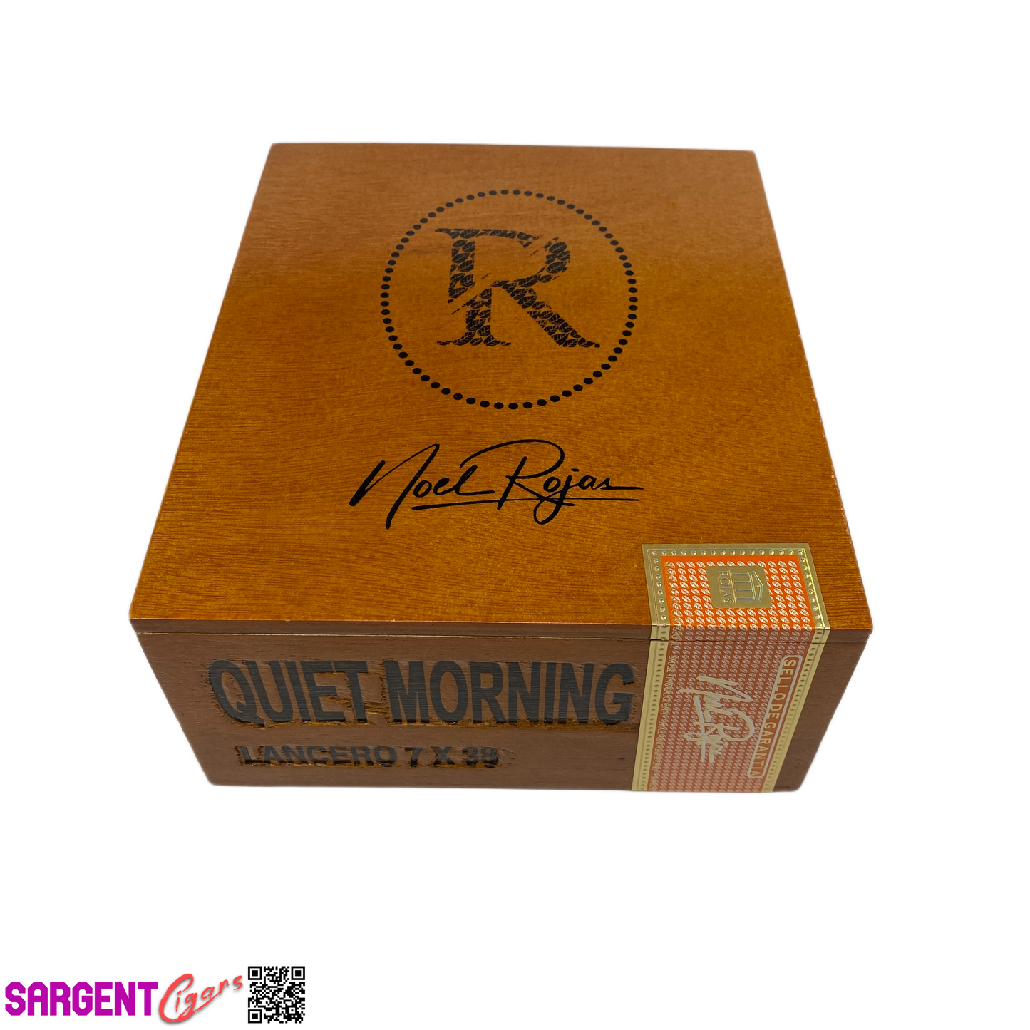 Rojas Quiet Morning Lancero Empty Wooden Cigar Box 6.5x8x3.25