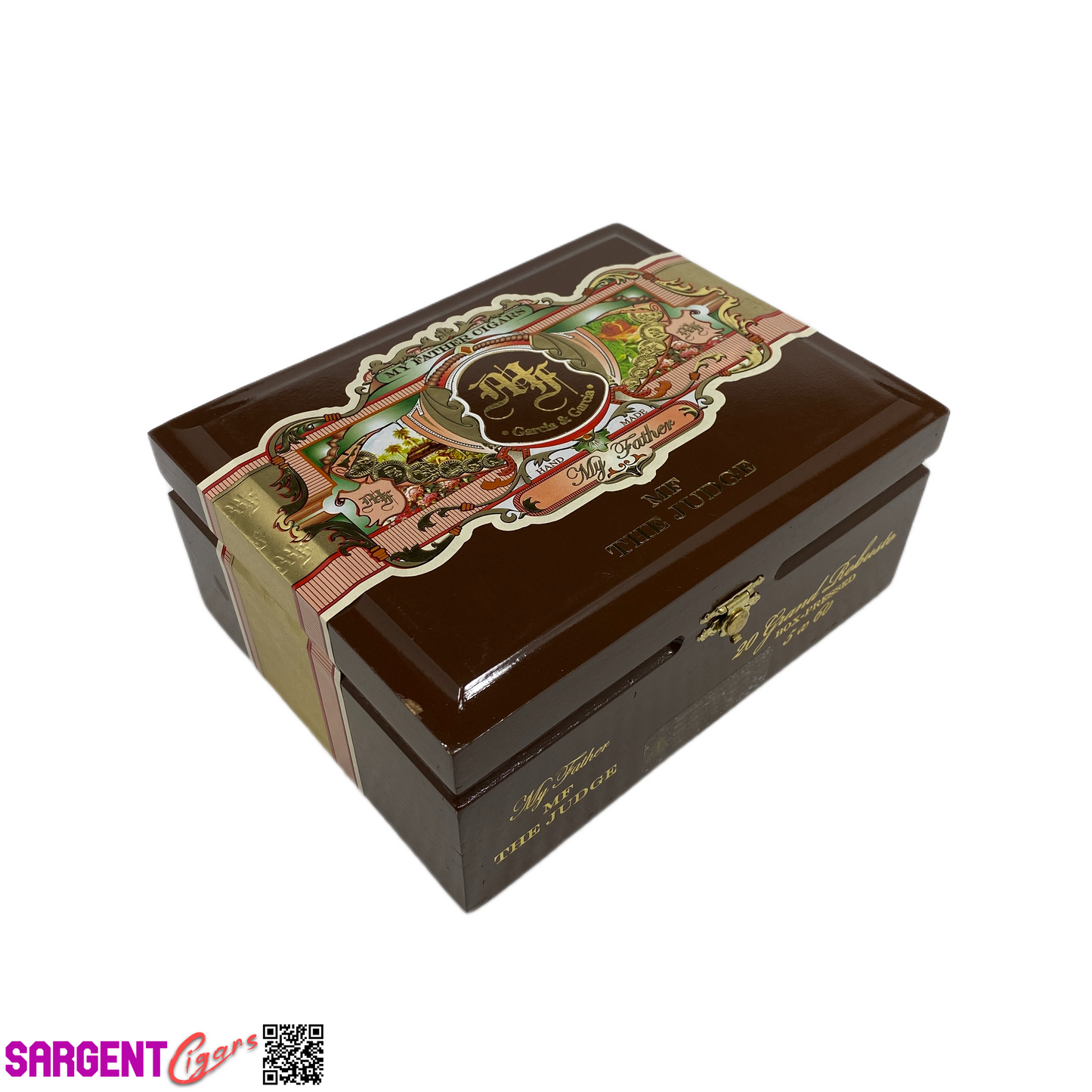 My Father Cigars The Judge Grand Robusto Empty Wooden Cigar Box 7.5x6x3.25 (1)