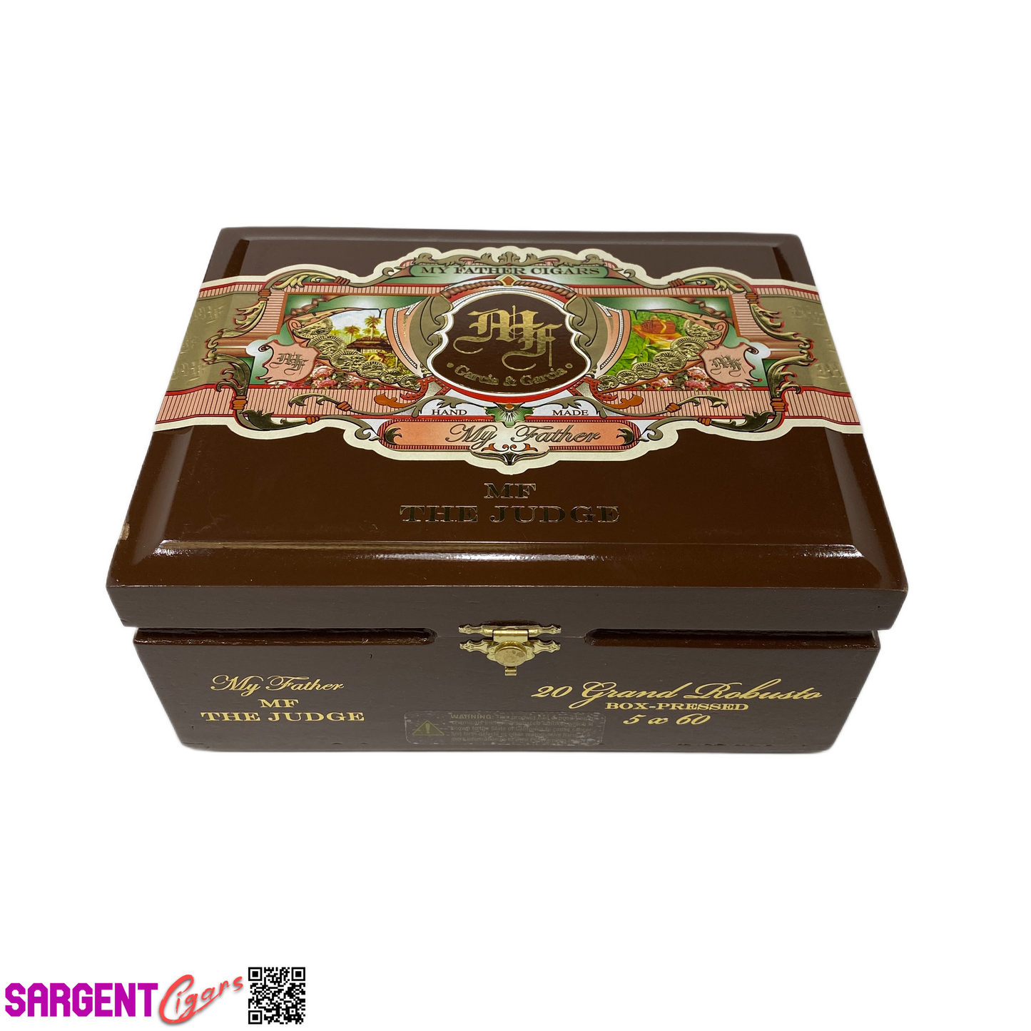 My Father Cigars The Judge Grand Robusto Empty Wooden Cigar Box 7.5x6x3.25 (1)