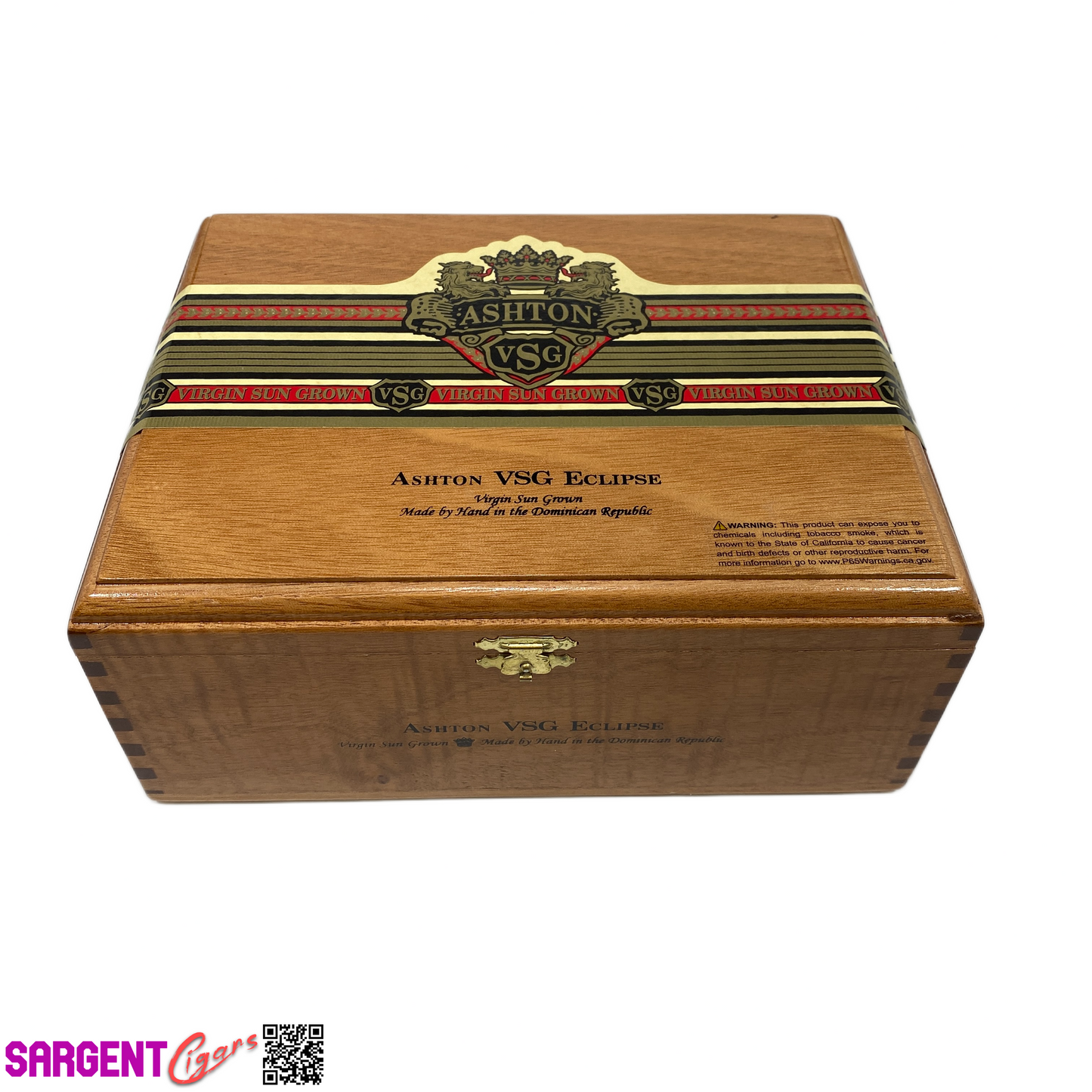 Ashton VSG Eclipse Empty Wooden Cigar Box 9x7x4 (1)