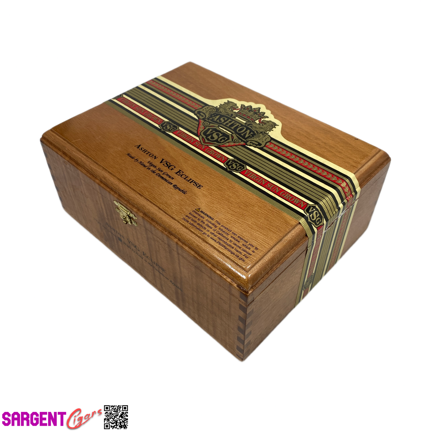 Ashton VSG Eclipse Empty Wooden Cigar Box 9x7x4 (1)