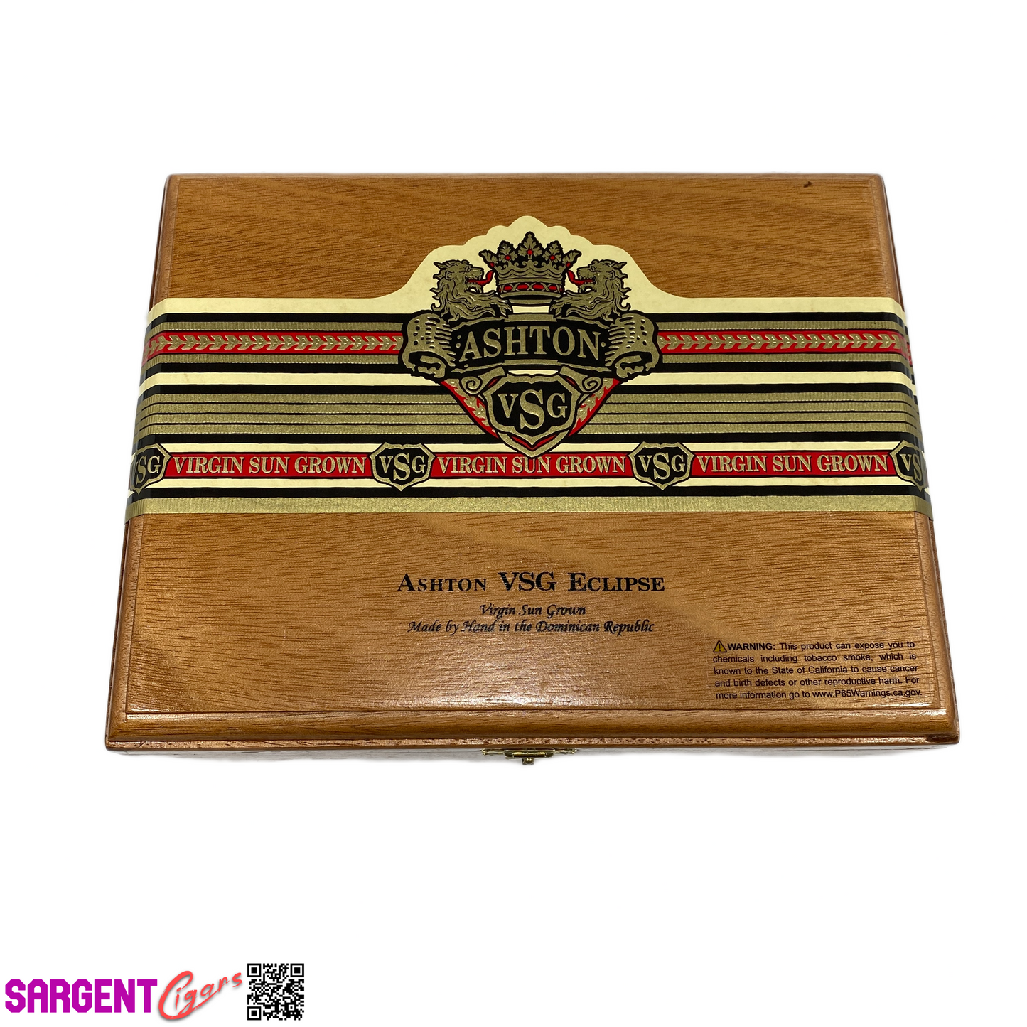 Ashton VSG Eclipse Empty Wooden Cigar Box 9x7x4 (1)