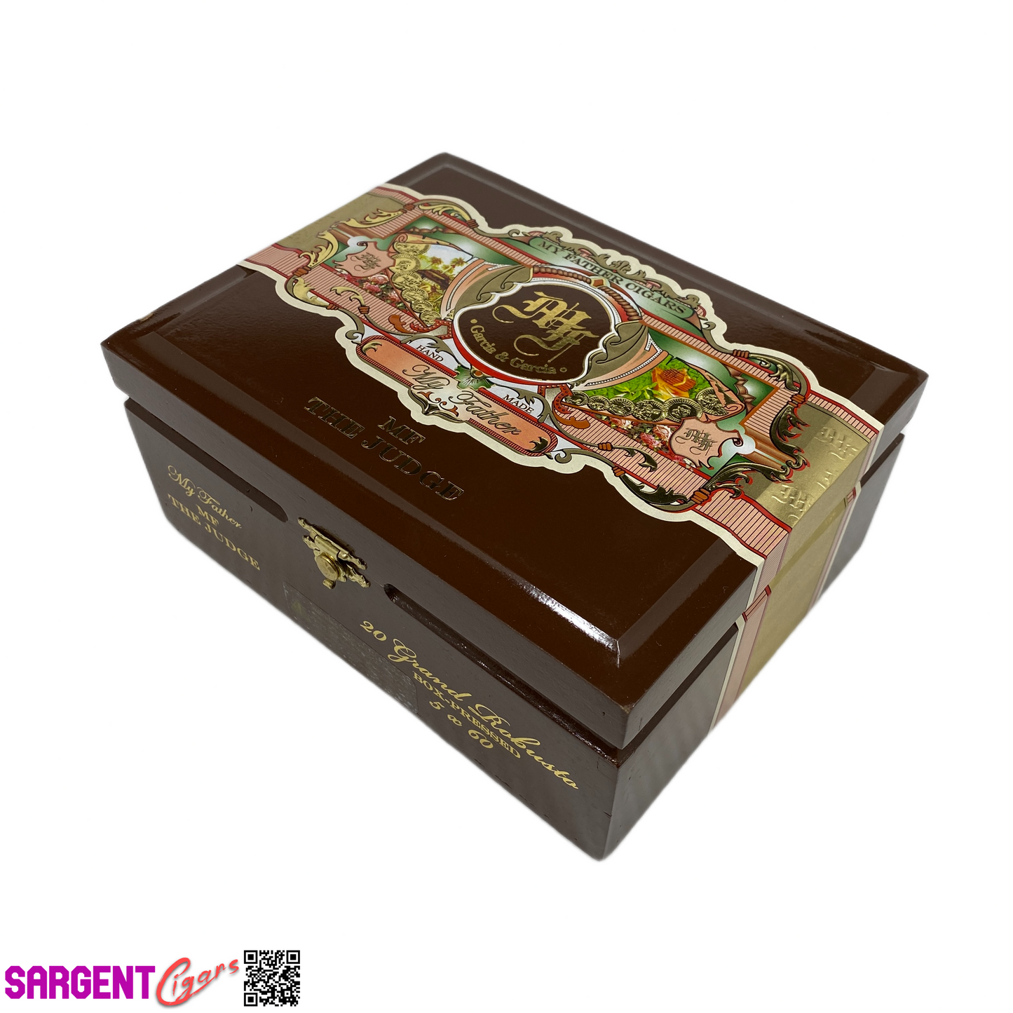 My Father Cigars The Judge Grand Robusto Empty Wooden Cigar Box 7.5x6x3.25 (1)