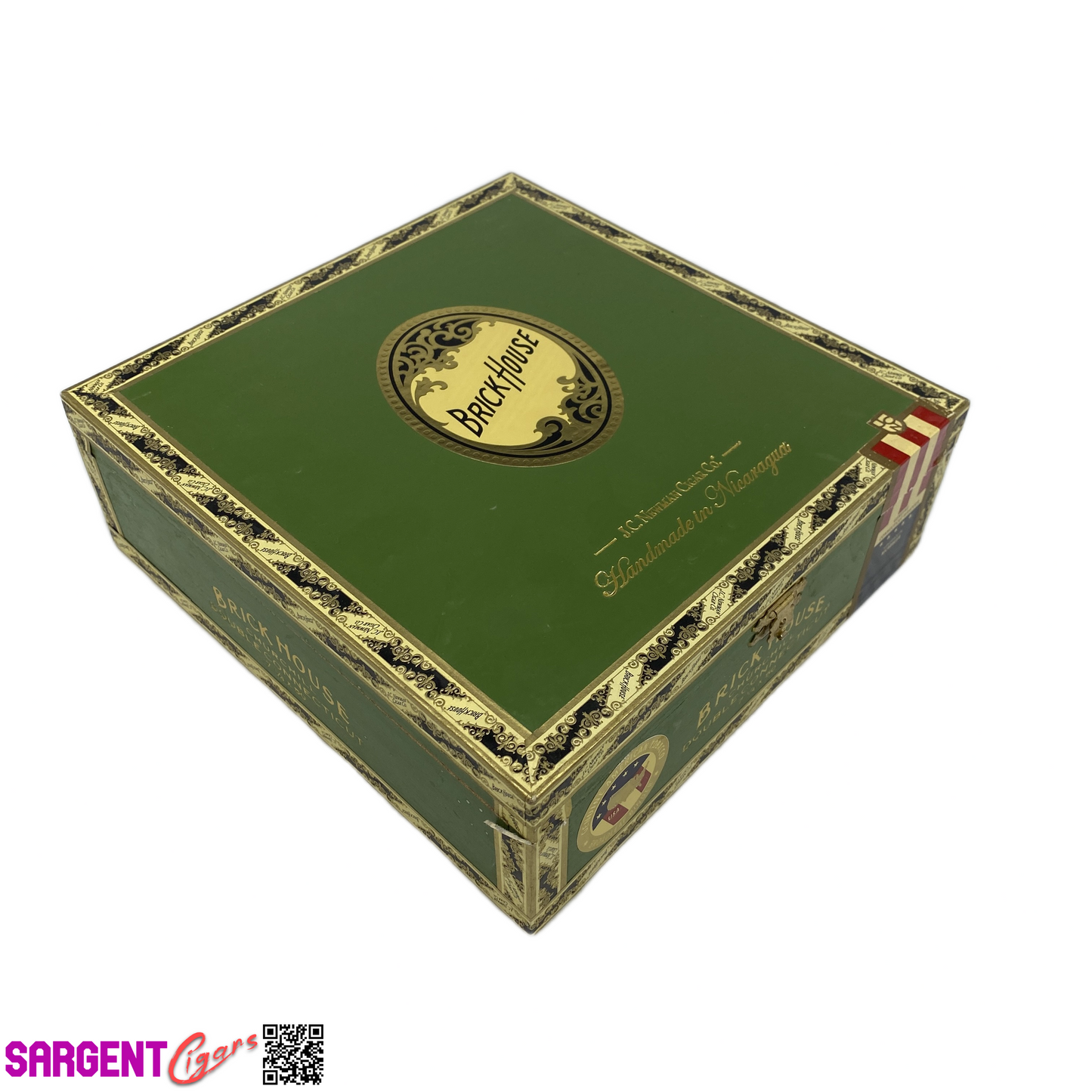 BrickHouse Connecticut Churchill Empty Wooden Cigar Box 8x8.5x2.75