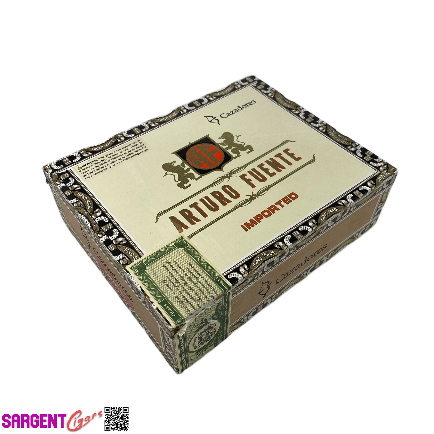 Arturo Fuente Cazadores Empty Cigar Box 8.25x6.5x2.5