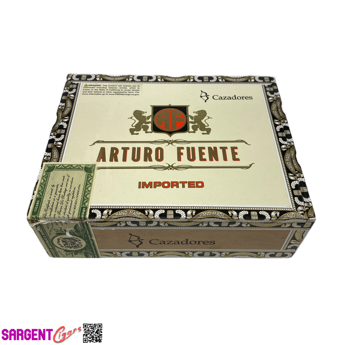 Arturo Fuente Cazadores Empty Cigar Box 8.25x6.5x2.5