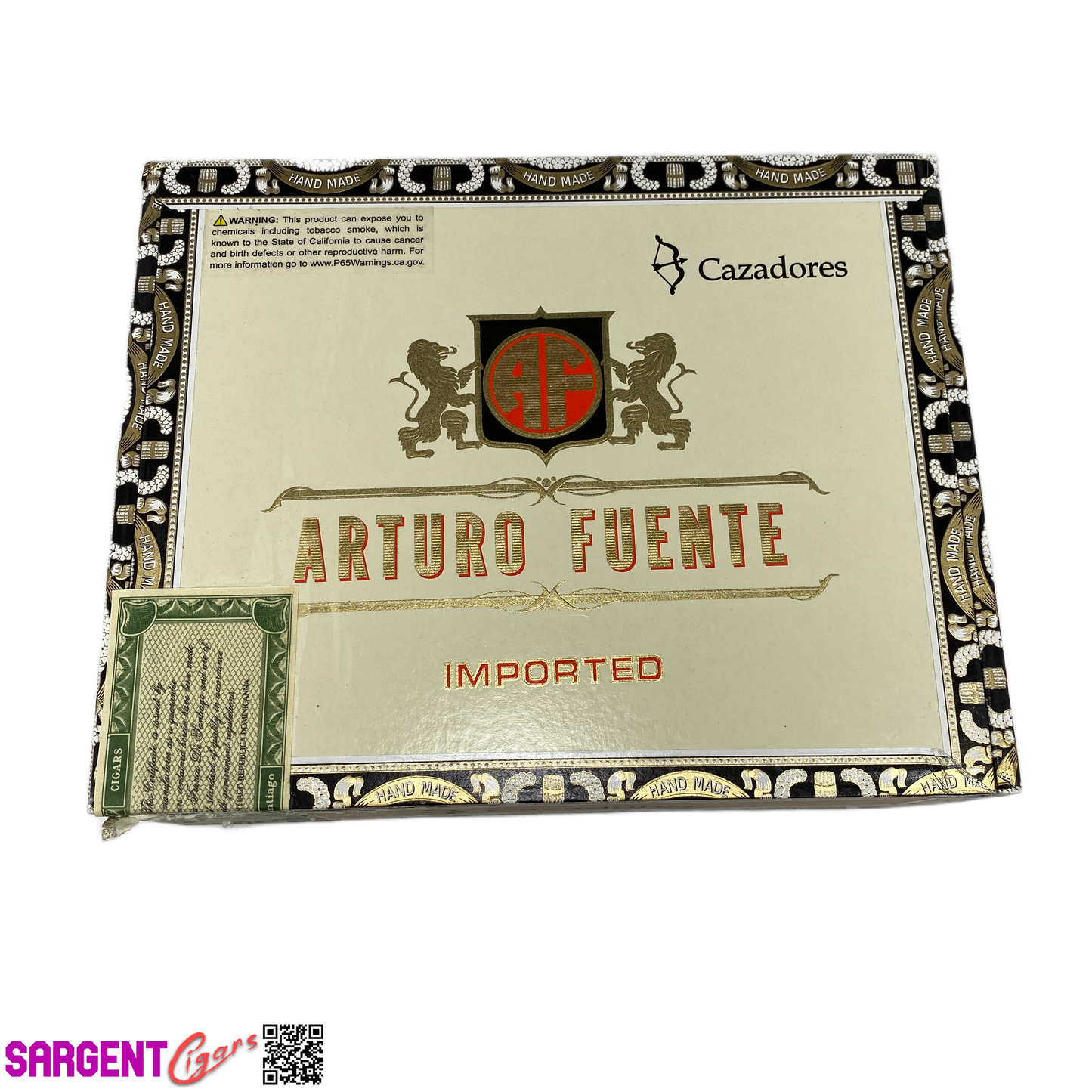 Arturo Fuente Cazadores Empty Cigar Box 8.25x6.5x2.5