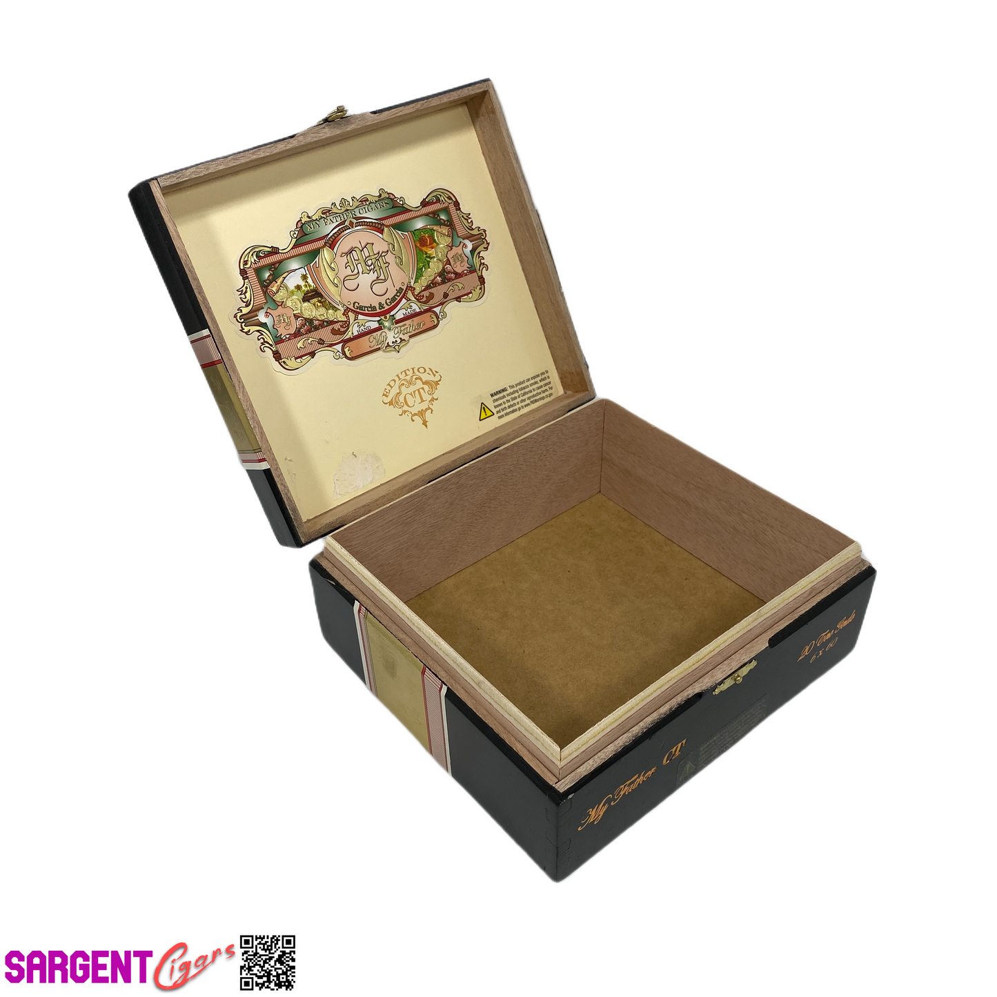 My Father Cigars Connecticut Toro Gordo Empty Wooden Cigar Box 7.5x7x3.5 (1)