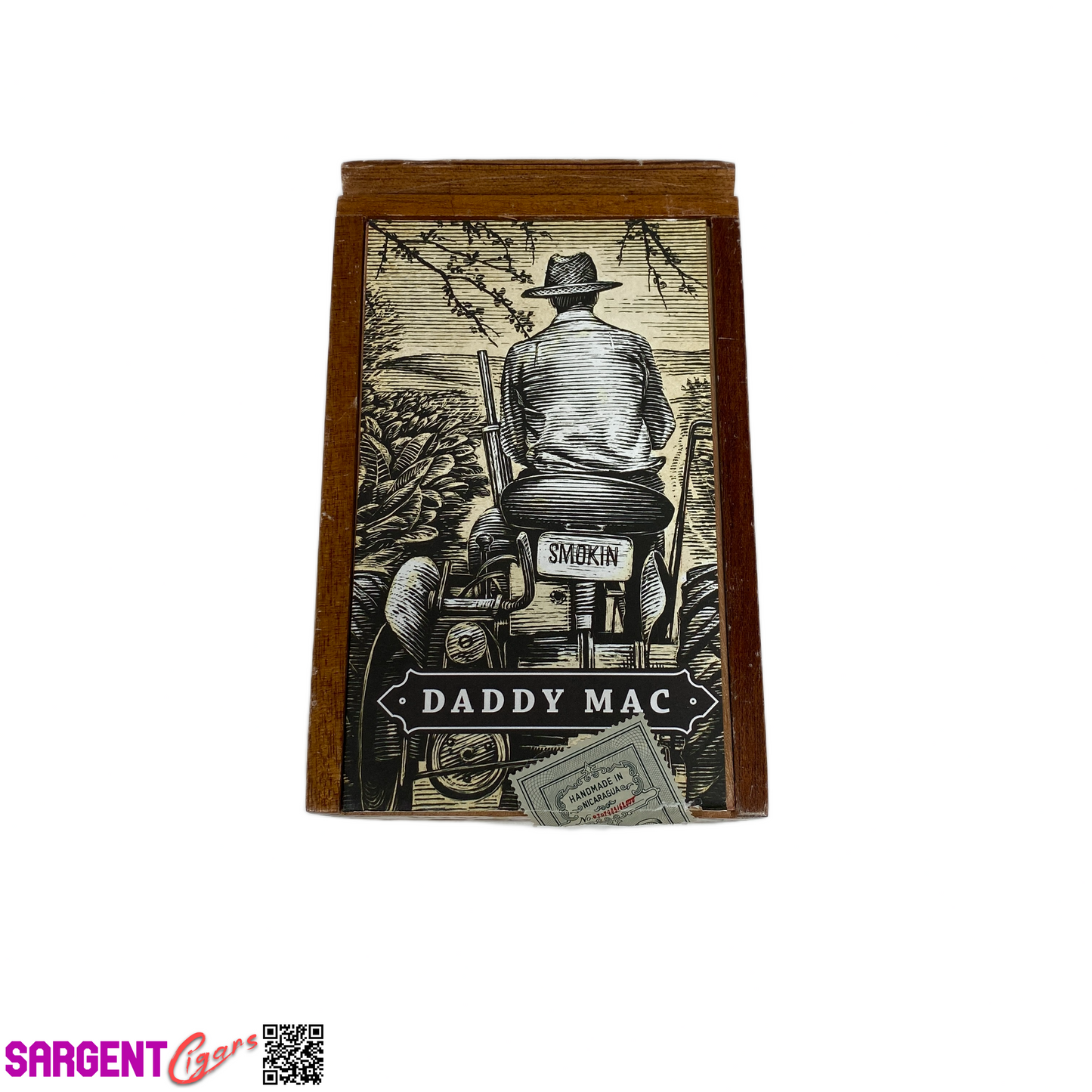 Cornelius And Anthony Daddy Mac Empty Wooden Cigar Box 4.25x6.75x4.25