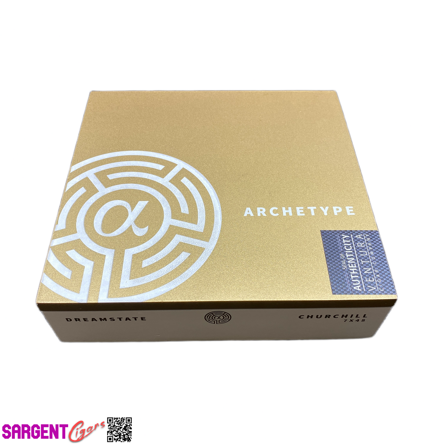 Archetype Dreamstate Churchill Empty Wooden Cigar Box 8.25x8x2