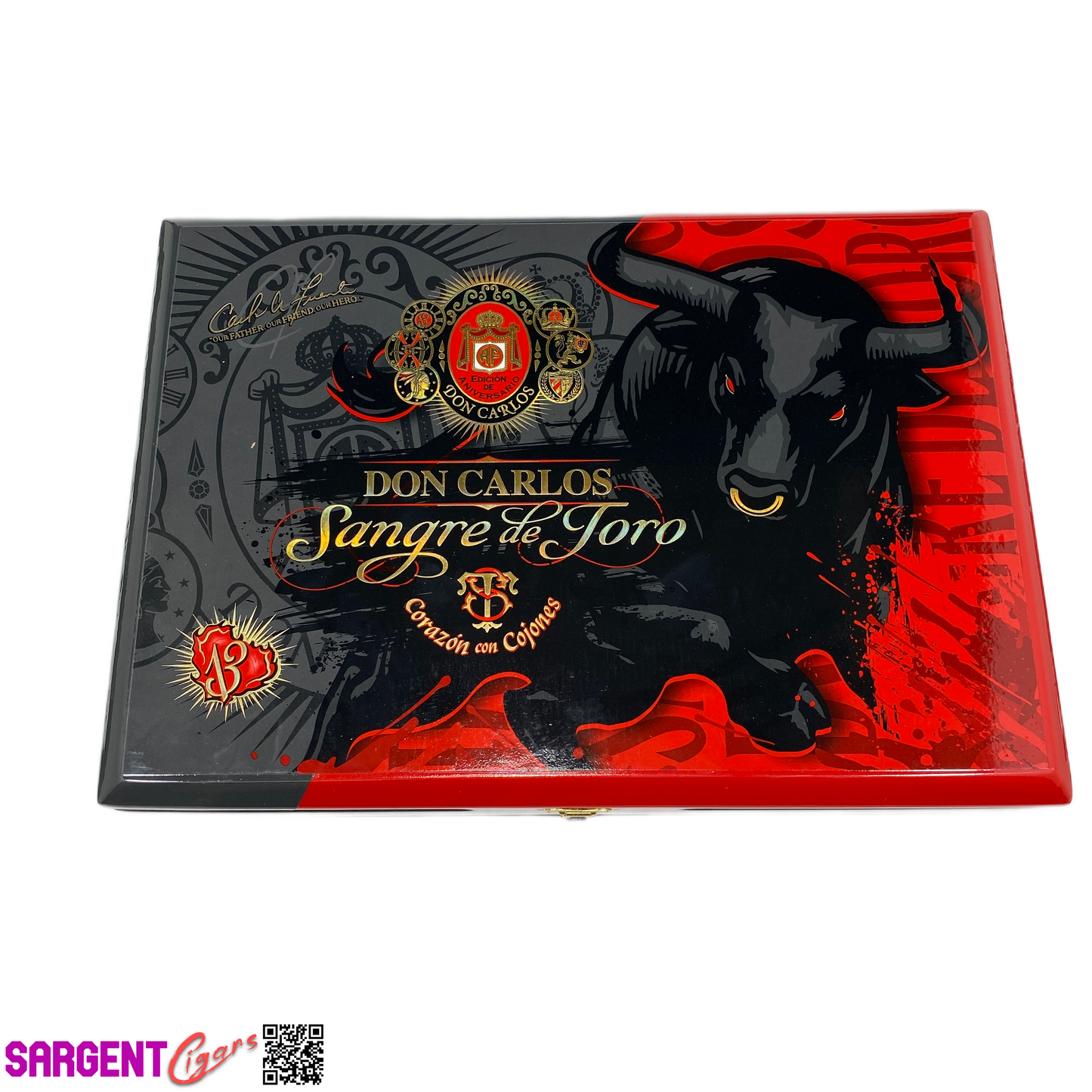 Arturo Fuente Don Carlos Sangre de Toro Empty Wooden Cigar Box 13.5x9.5x2.75