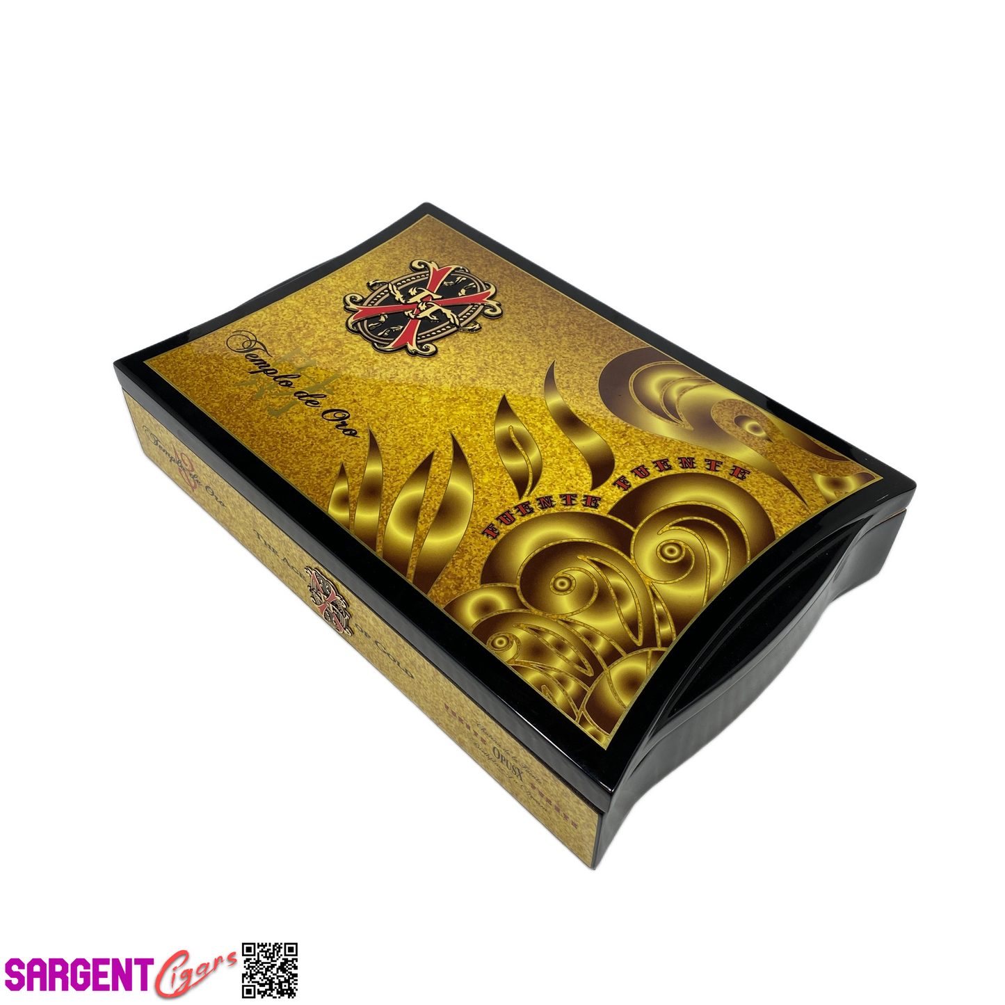 Arturo Fuente Opus X Templo de Oro Age of Gold Empty Wooden Cigar Box 12x7.75x2.5