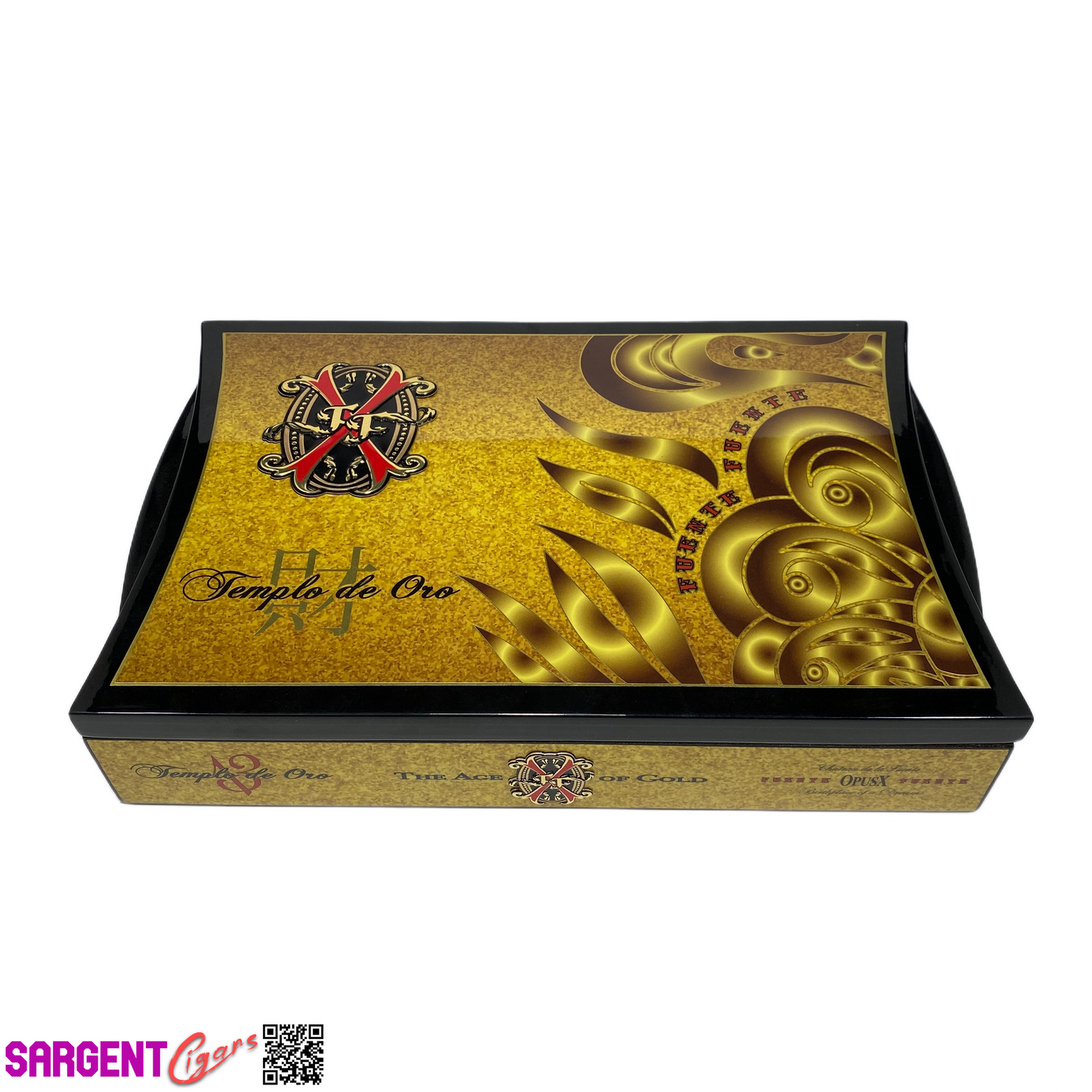 Arturo Fuente Opus X Templo de Oro Age of Gold Empty Wooden Cigar Box 12x7.75x2.5