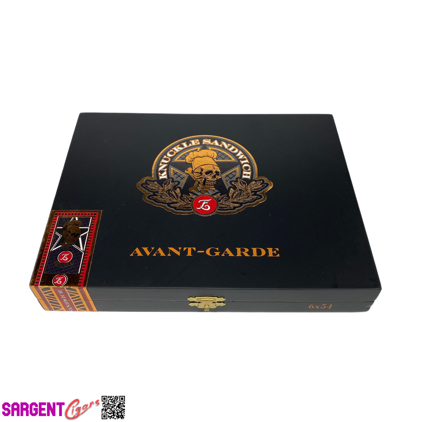 Guy Fieri Knuckle Sandwich Avant-Garde  Empty Wooden Cigar Box 9x7.25x1.5