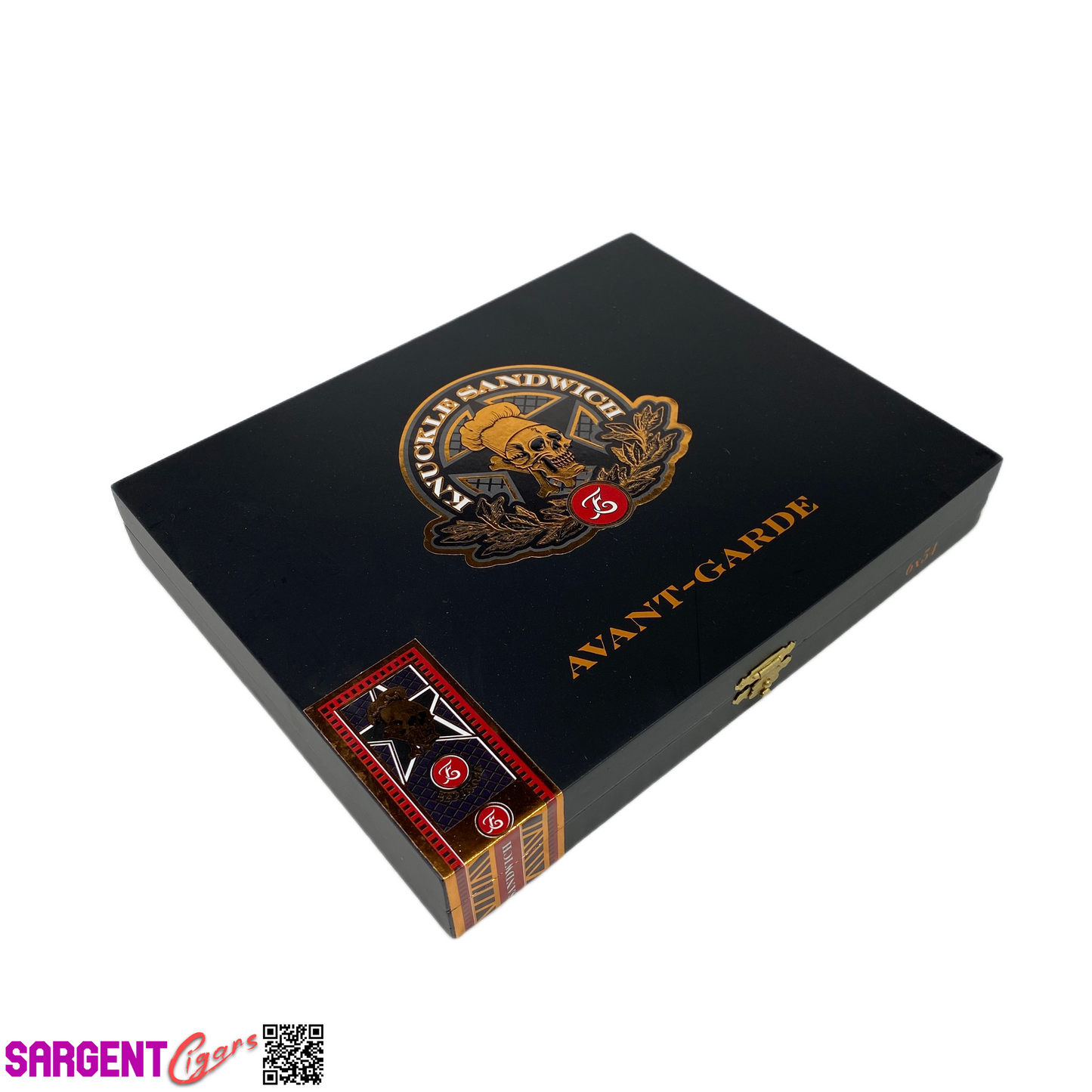 Guy Fieri Knuckle Sandwich Avant-Garde  Empty Wooden Cigar Box 9x7.25x1.5