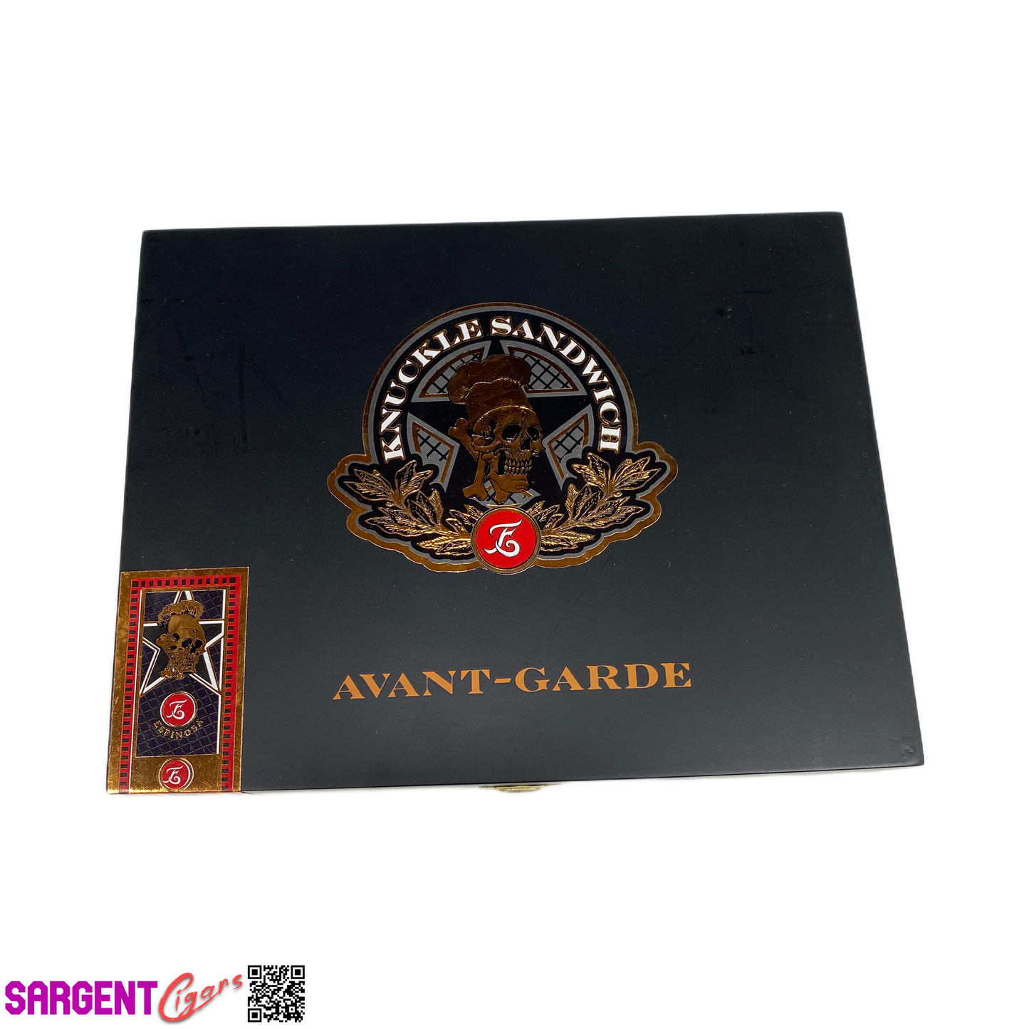 Guy Fieri Knuckle Sandwich Avant-Garde  Empty Wooden Cigar Box 9x7.25x1.5