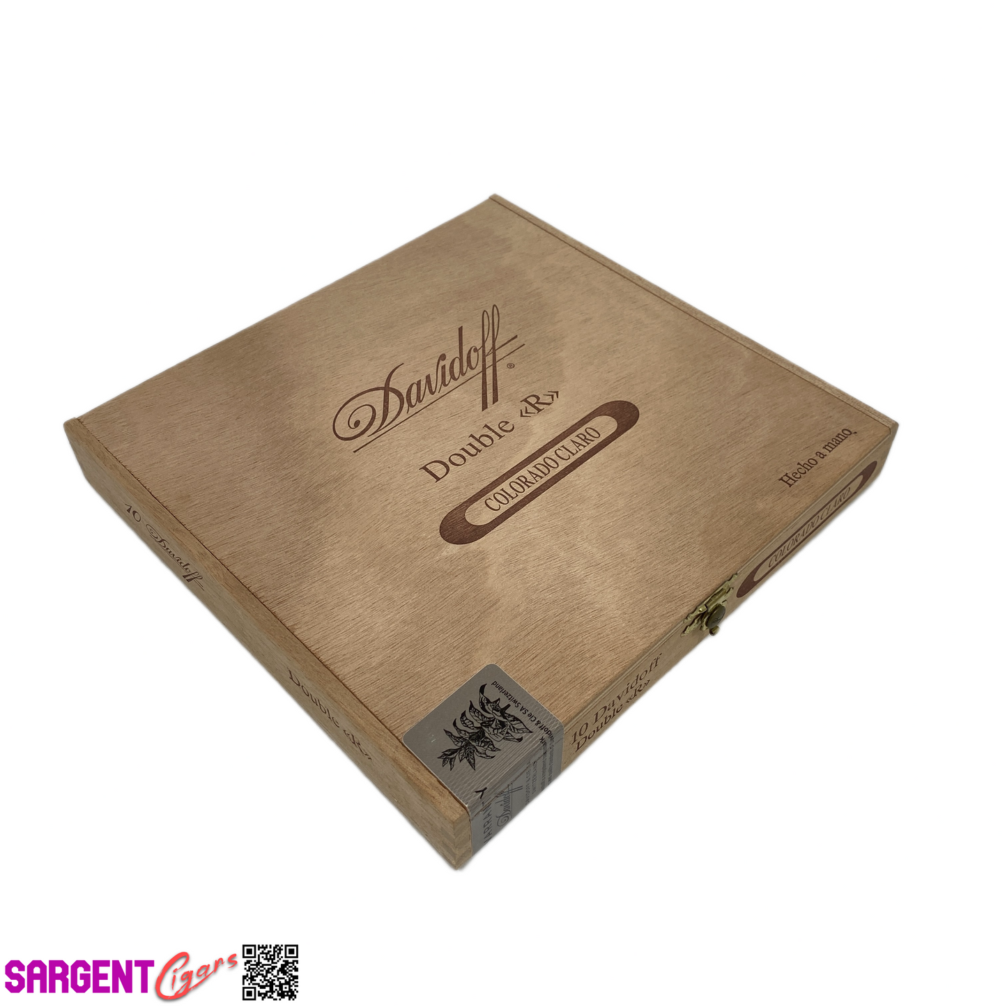 Davidoff Colorado Claro Double R Empty Wooden Cigar Box 8.25x8x1.25