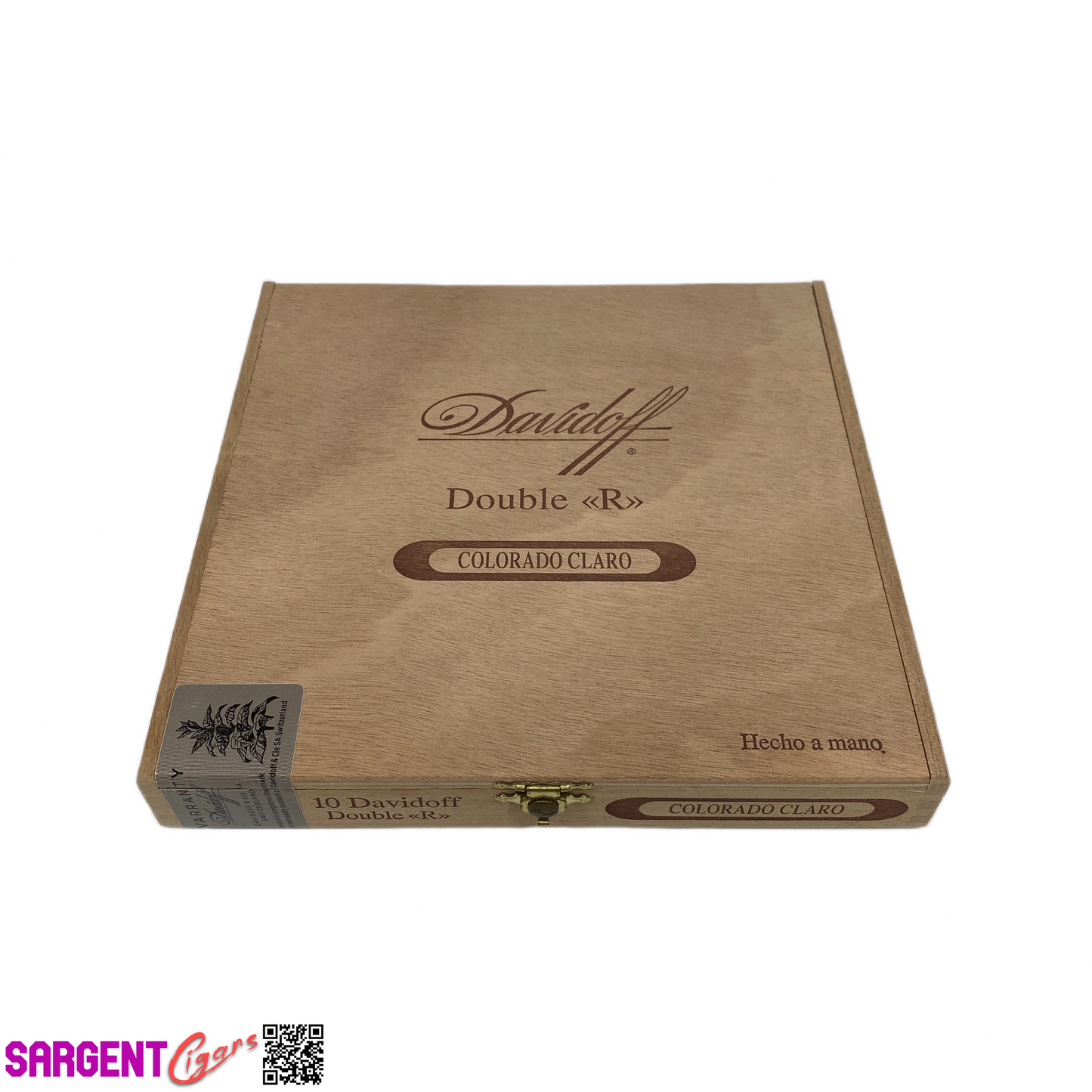 Davidoff Colorado Claro Double R Empty Wooden Cigar Box 8.25x8x1.25