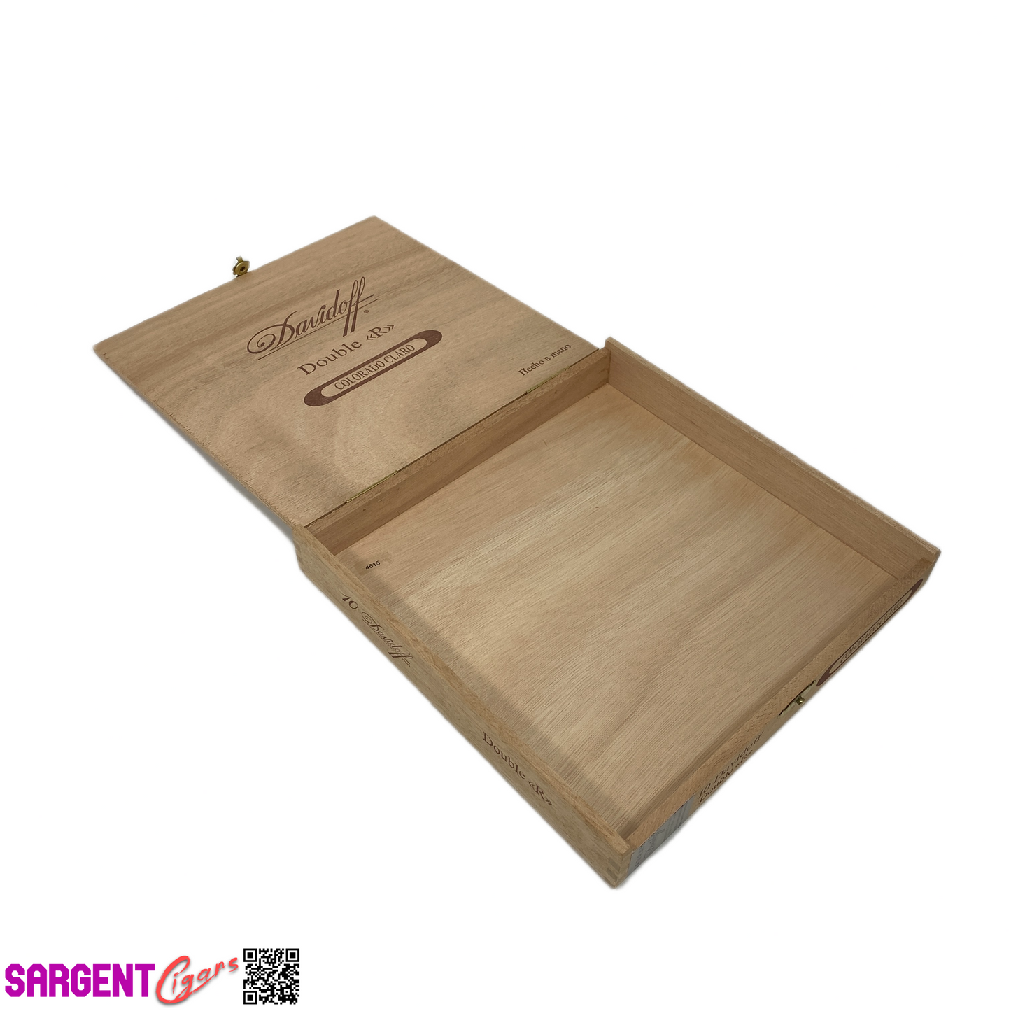 Davidoff Colorado Claro Double R Empty Wooden Cigar Box 8.25x8x1.25
