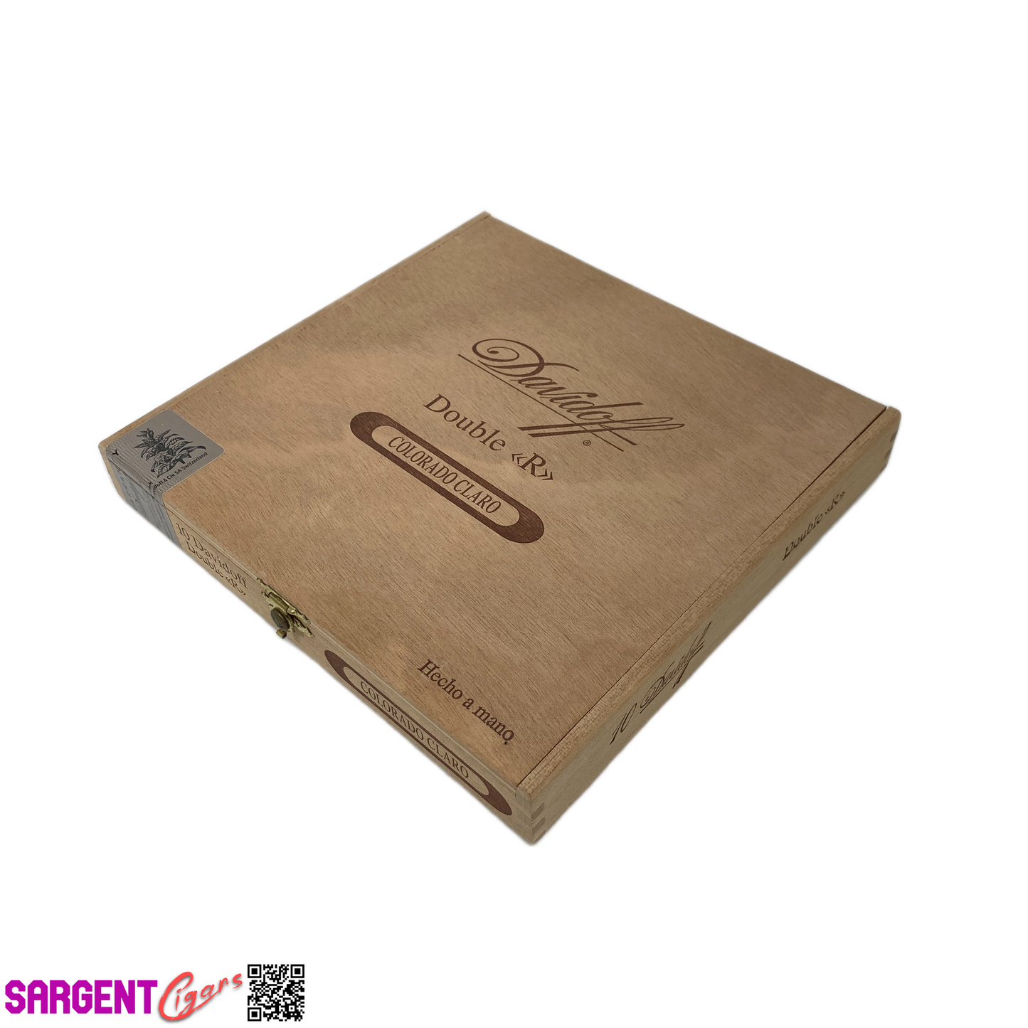 Davidoff Colorado Claro Double R Empty Wooden Cigar Box 8.25x8x1.25